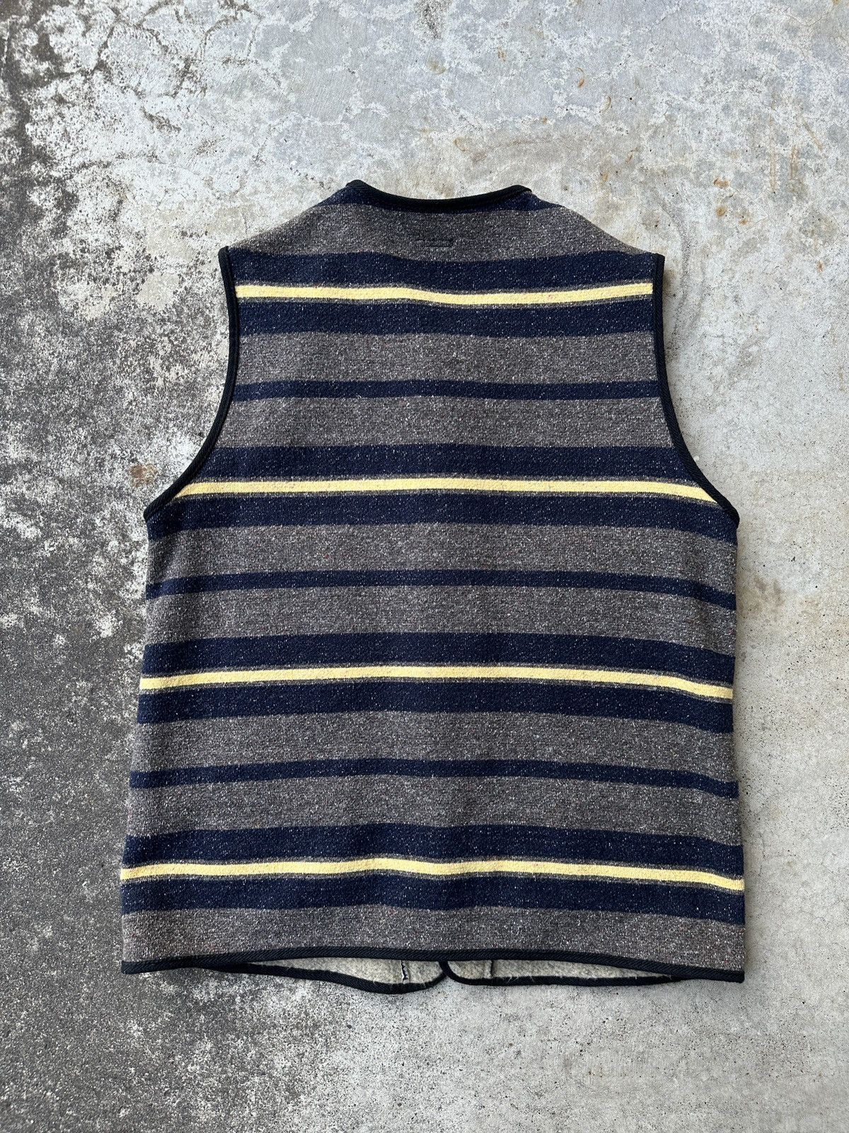 Kapital Blanket Striped Mohair Fleece Brown’s Beach Vest Reversible Size US L / EU 52-54 / 3 - 16 Thumbnail