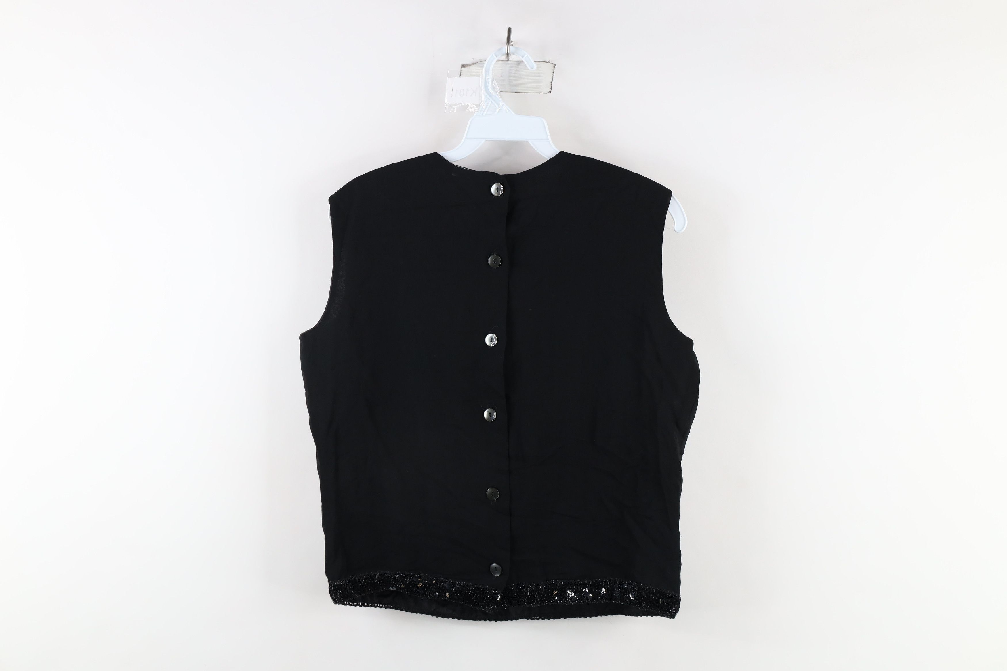 Vintage Vintage 80s 90s Streetwear Button Sleeveless Sequin Shirt Size M / US 6-8 / IT 42-44 - 7 Thumbnail