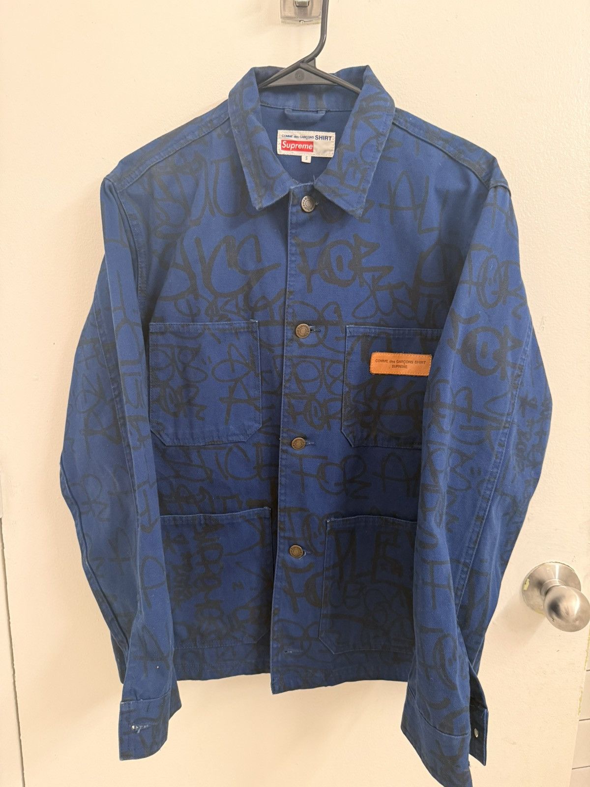 Comme des Garcons SHIRT × Supreme Supreme Men's Blue and Navy Jacket Size US S / EU 44-46 / 1 - 1 Thumbnail