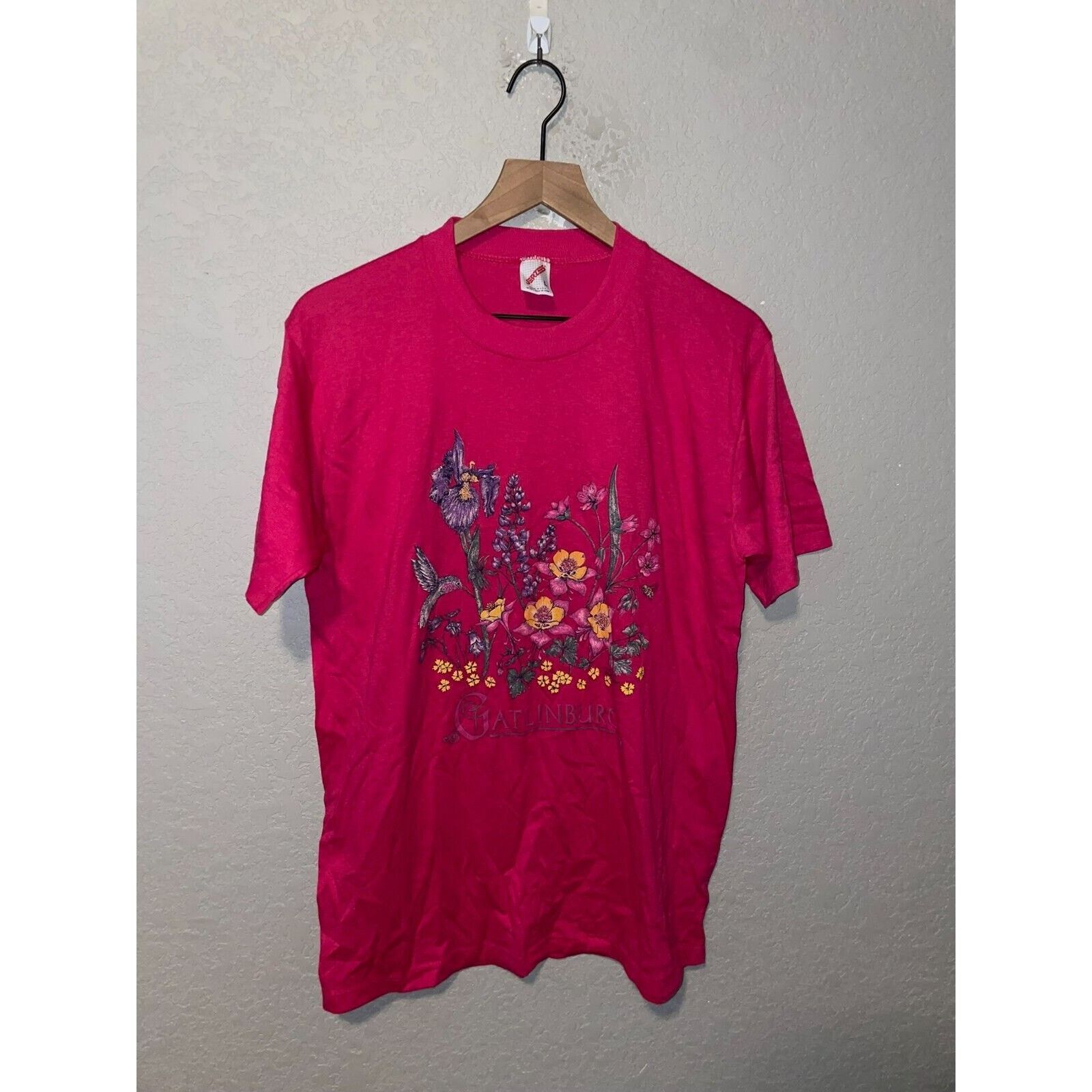 Jerzees Vintage Gatlinburg Shirt Flowers Pink 1994 Tee 90s VTG L Size US L / EU 52-54 / 3 - 1 Thumbnail