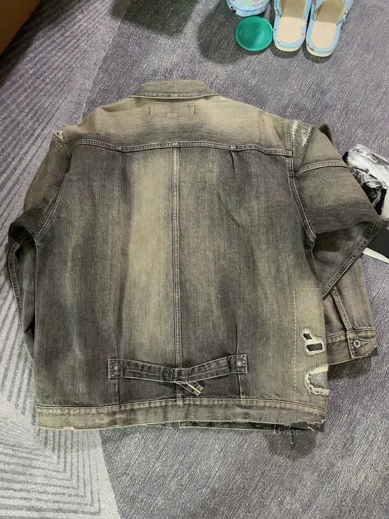 Neighborhood Neighborhood Distressed Denim Jacket Size US XL / EU 56 / 4 - 6 Thumbnail