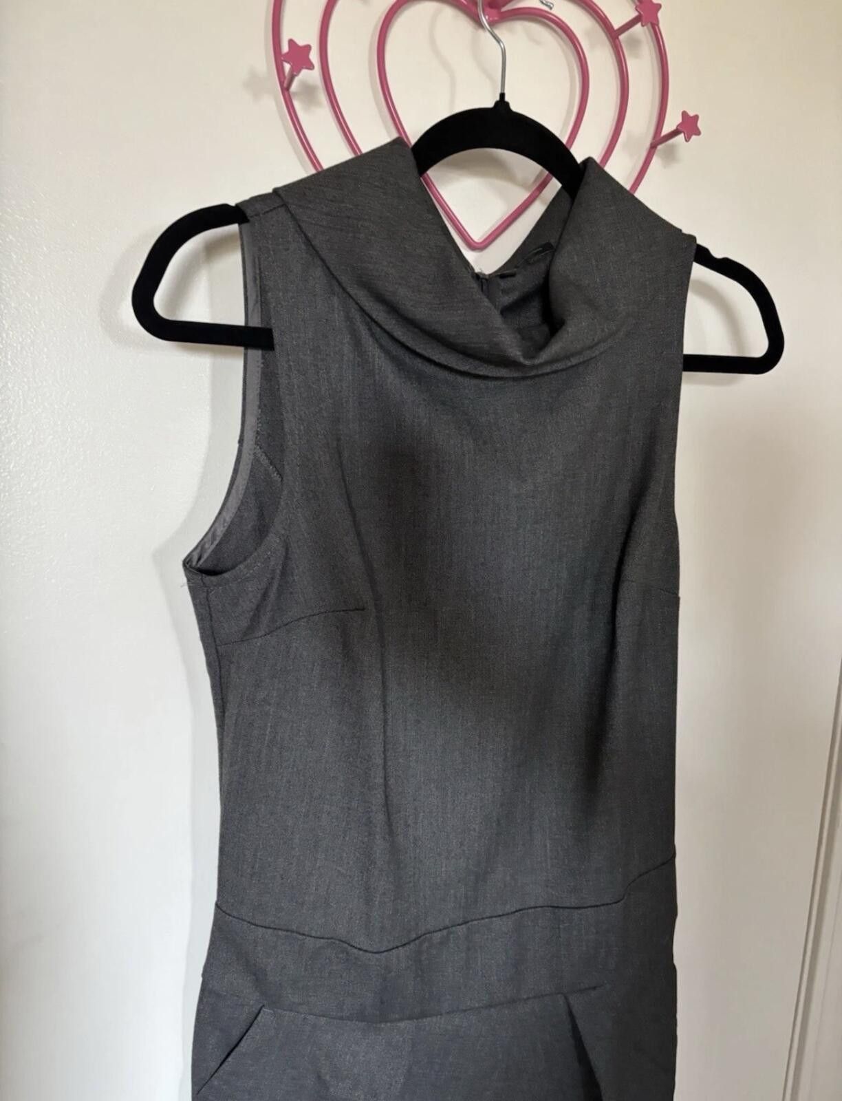 United Colors Of Benetton | STILE BENETTON | Elegant Gray Sleeveless Dress Size S / US 4 / IT 40 - 8 Thumbnail