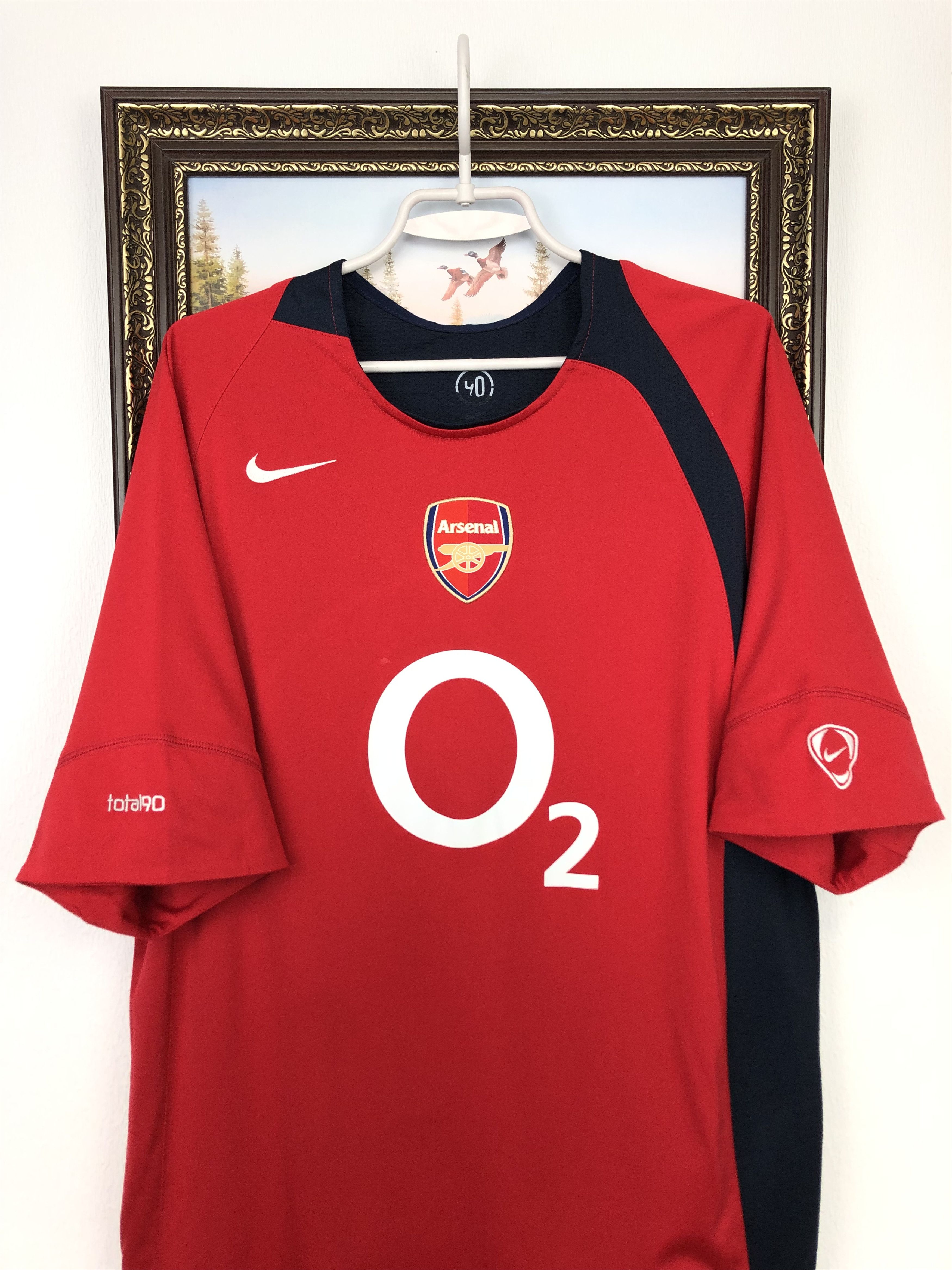 Vintage Nike Arsenal Football Shirt o2 Soccer Jersey Tee