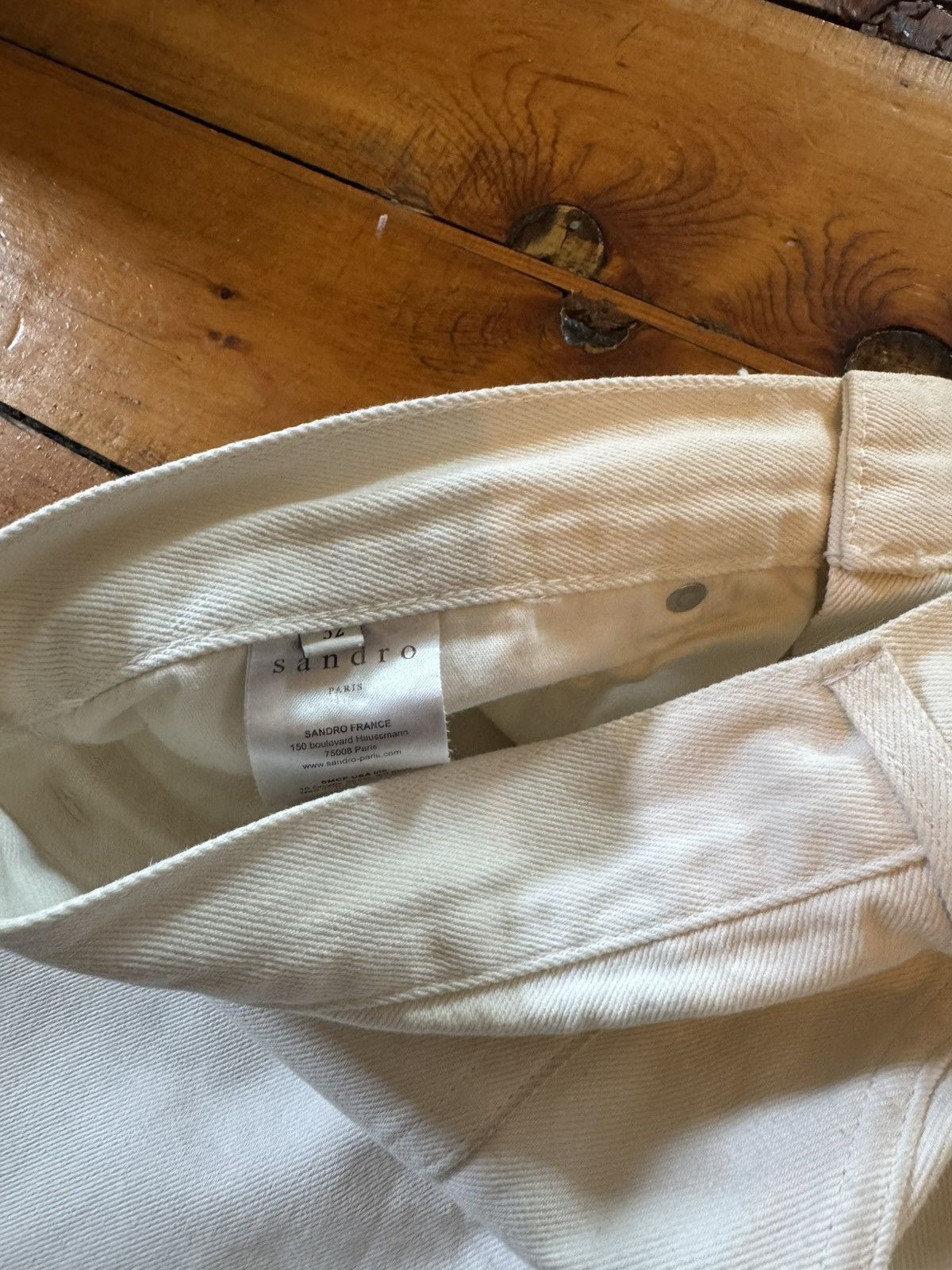 Sandro White Sandro Slim Fit Jeans Size US 32 / EU 48 - 6 Thumbnail