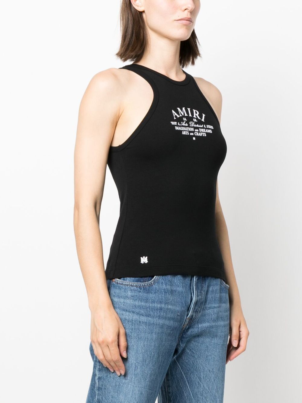 Amiri o1orln1025 Arts District Logo-Print Tank Top in Black Size S / US 4 / IT 40 - 2 Thumbnail
