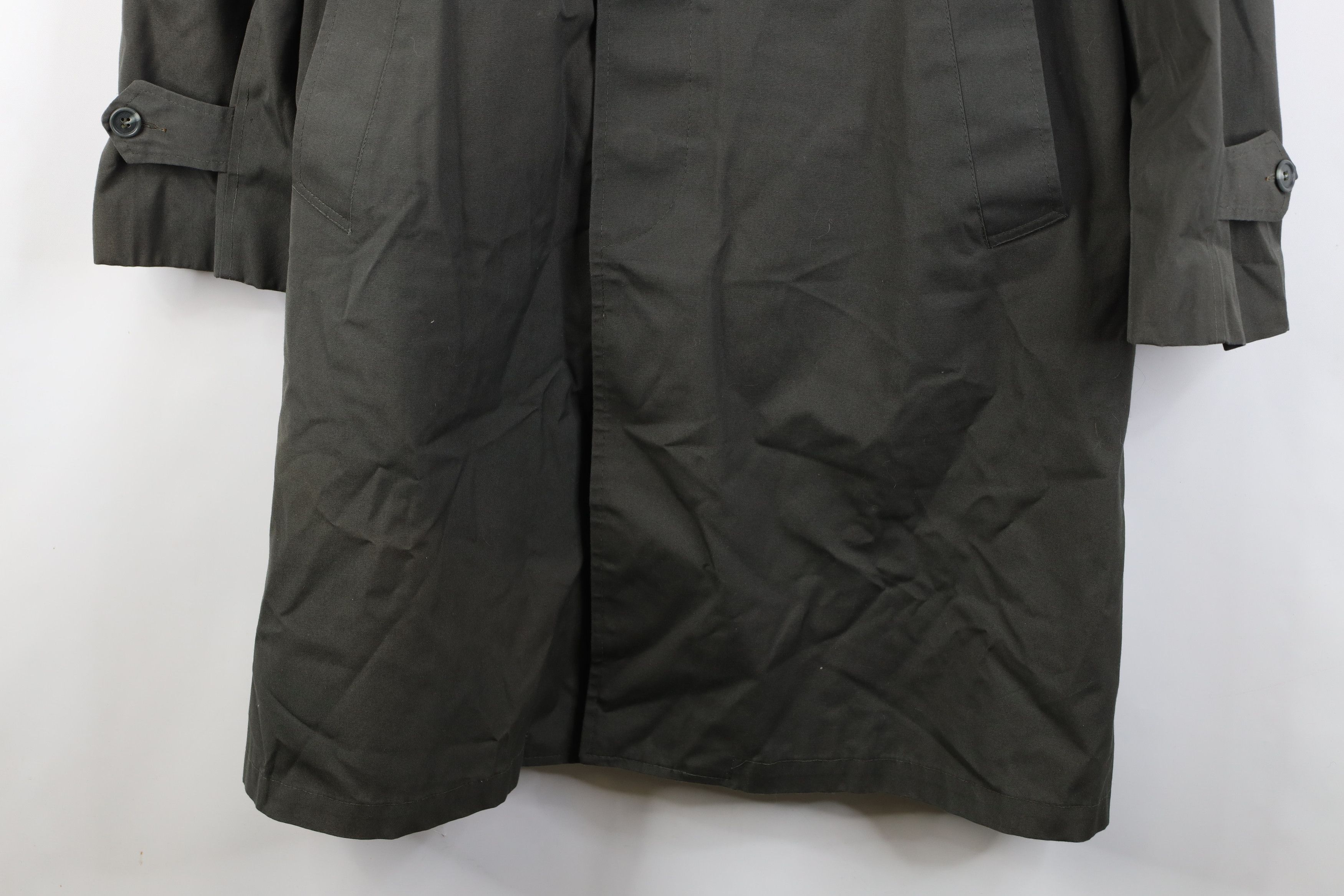 Vintage Vintage 50s 60s Streetwear Trench Coat Rain Jacket Green USA Size US XL / EU 56 / 4 - 4 Thumbnail