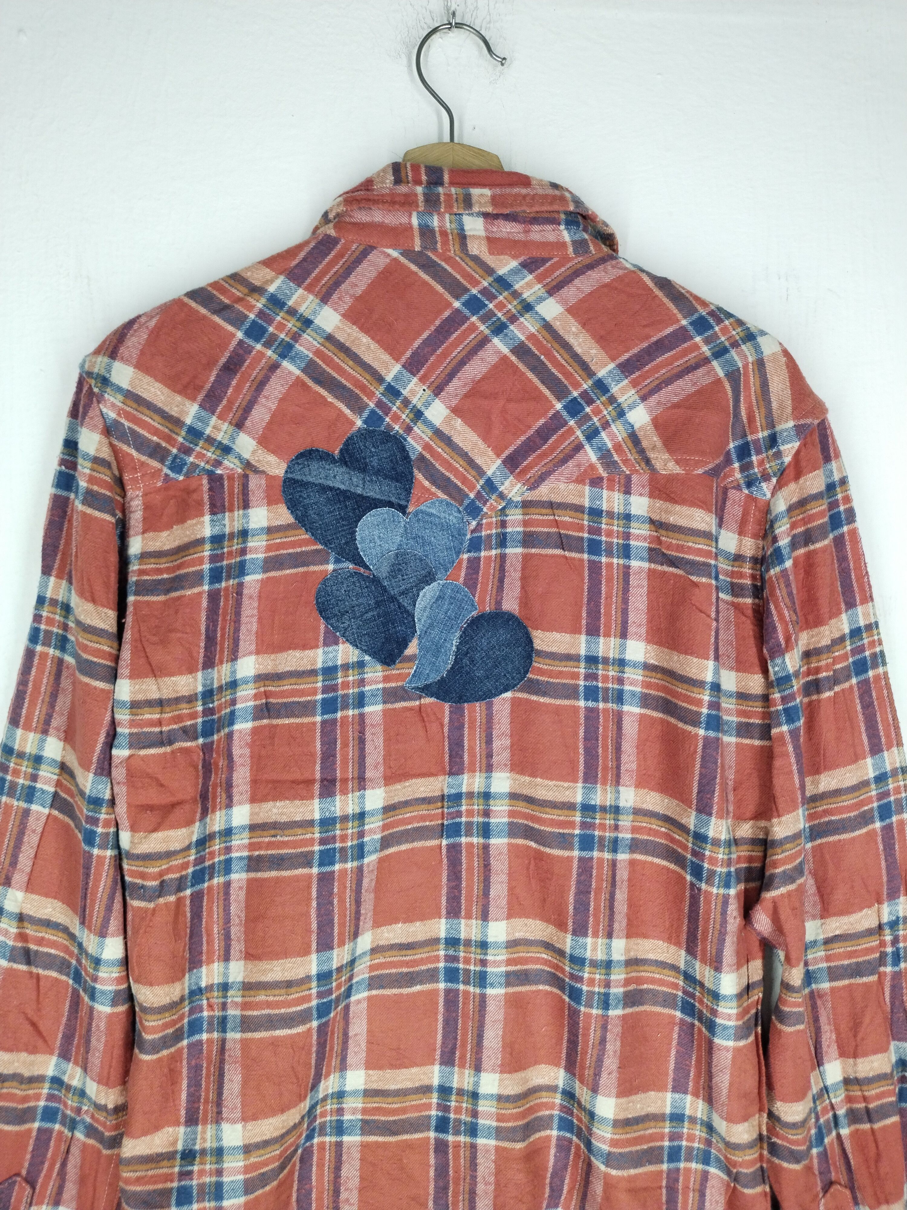 Japanese Brand × Remi Relief Vtg Japanese Slub Flannel Work Shirt Size US L / EU 52-54 / 3 - 10 Thumbnail