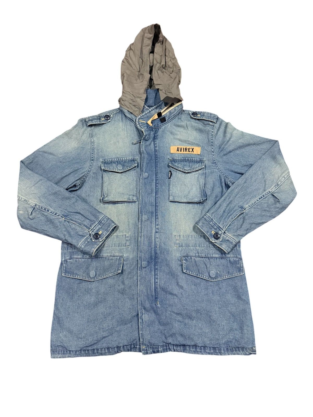 Avirex Avirex M-65 Denim Field Jacket Classic Military Jacket Size US S / EU 44-46 / 1 - 1 Thumbnail