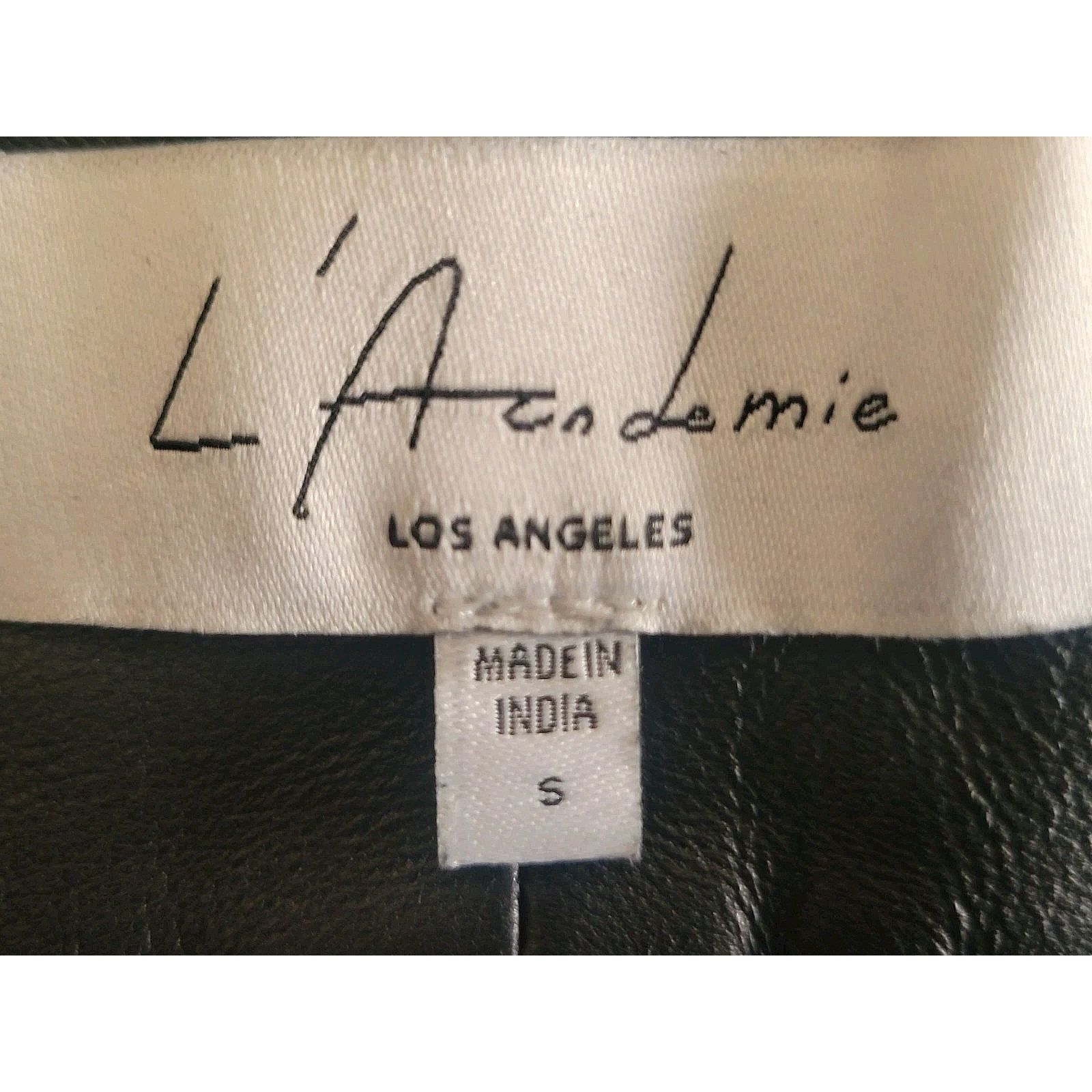 & Other Stories L’Academie Black Kathryn Leather Women Pants Size S Size 27" / US 4 / IT 40 - 5 Thumbnail