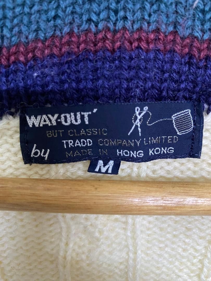 Vintage Vintage Way Out Knit Cardigan Size US M / EU 48-50 / 2 - 10 Thumbnail