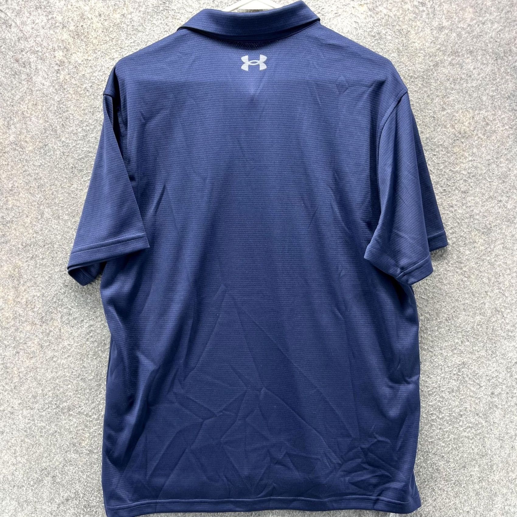 Under Armour Under Armour Polo Shirt Mens Large Blue Solid Golf Loose Fit Performance Casual Shirt Size US L / EU 52-54 / 3 - 2 Thumbnail