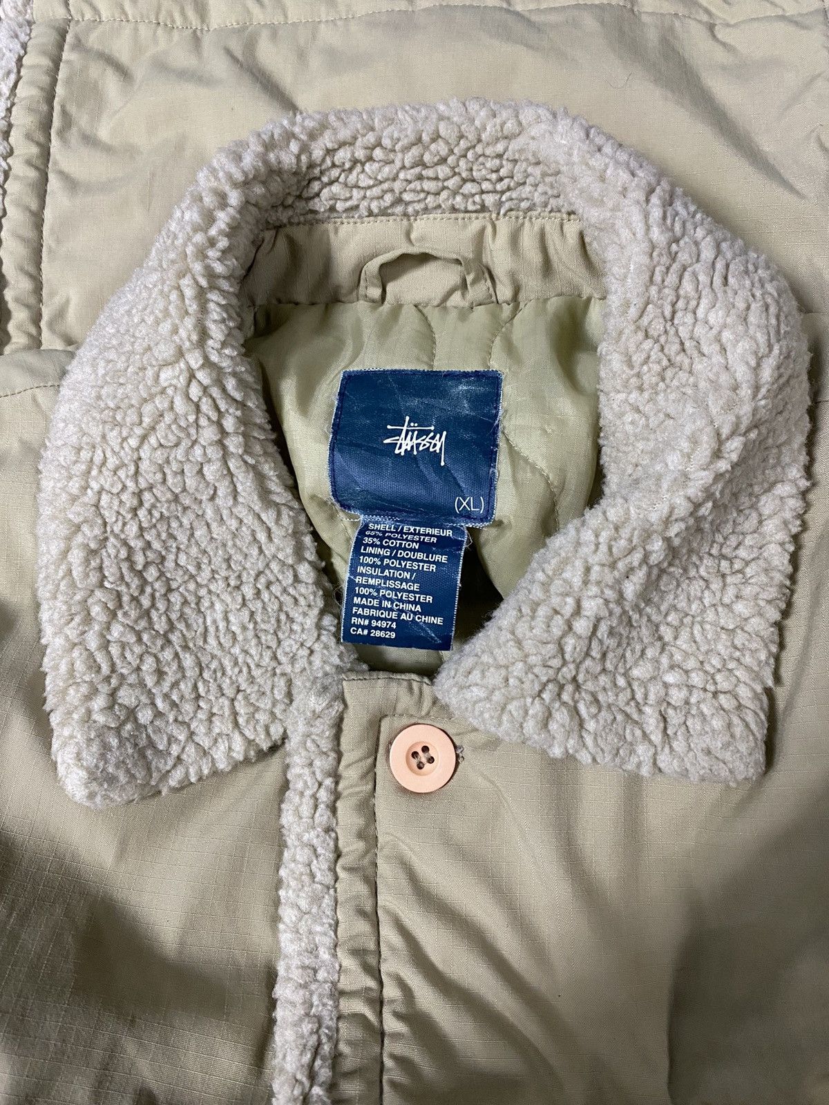 Stussy × Vintage Vintage Stussy fleece collar winter Jacket Size US XL / EU 56 / 4 - 9 Thumbnail