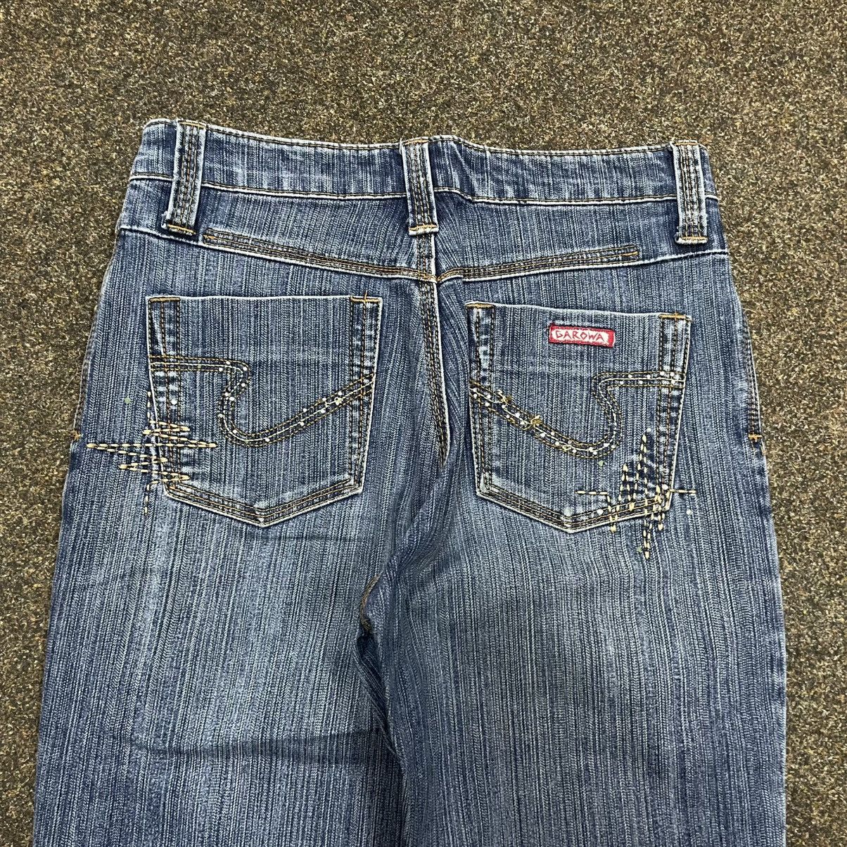 Vintage Vintage Y2K Baggy Wide Leg Distressed Jeans Skate Flared Size 34" / US 12 / IT 48 - 3 Thumbnail
