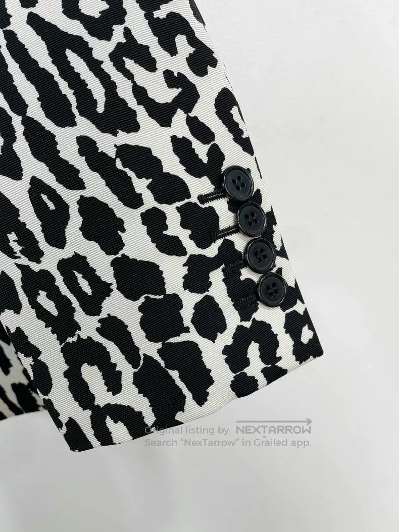 Saint Laurent Paris Saint Laurent Paris Black and White Leopard Print Jacket Size US M / EU 48-50 / 2 - 3 Thumbnail
