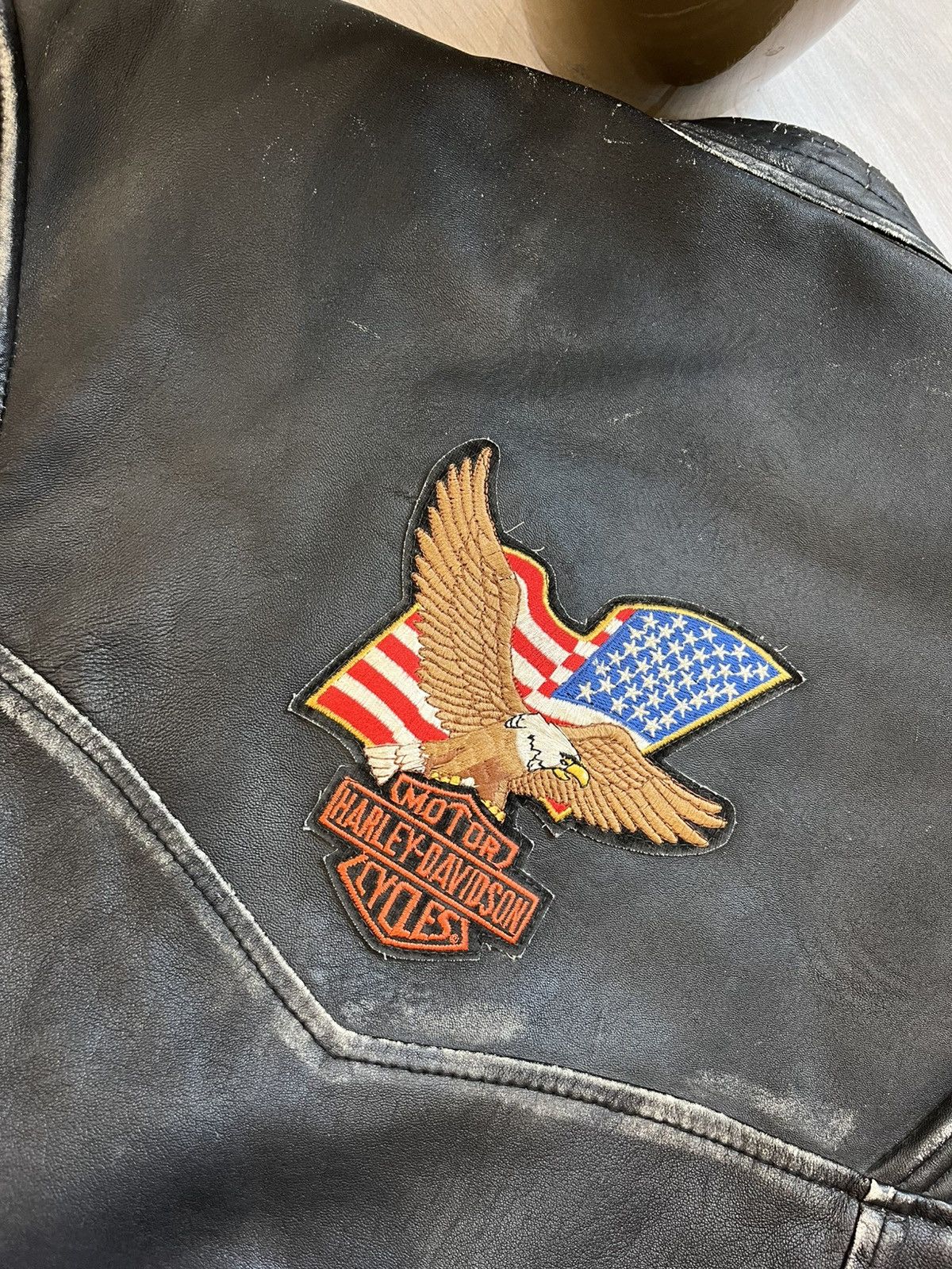 Harley Davidson × Vintage Vintage Willie G Harley Davidson Leather Jacket autographed Size US XL / EU 56 / 4 - 18 Thumbnail