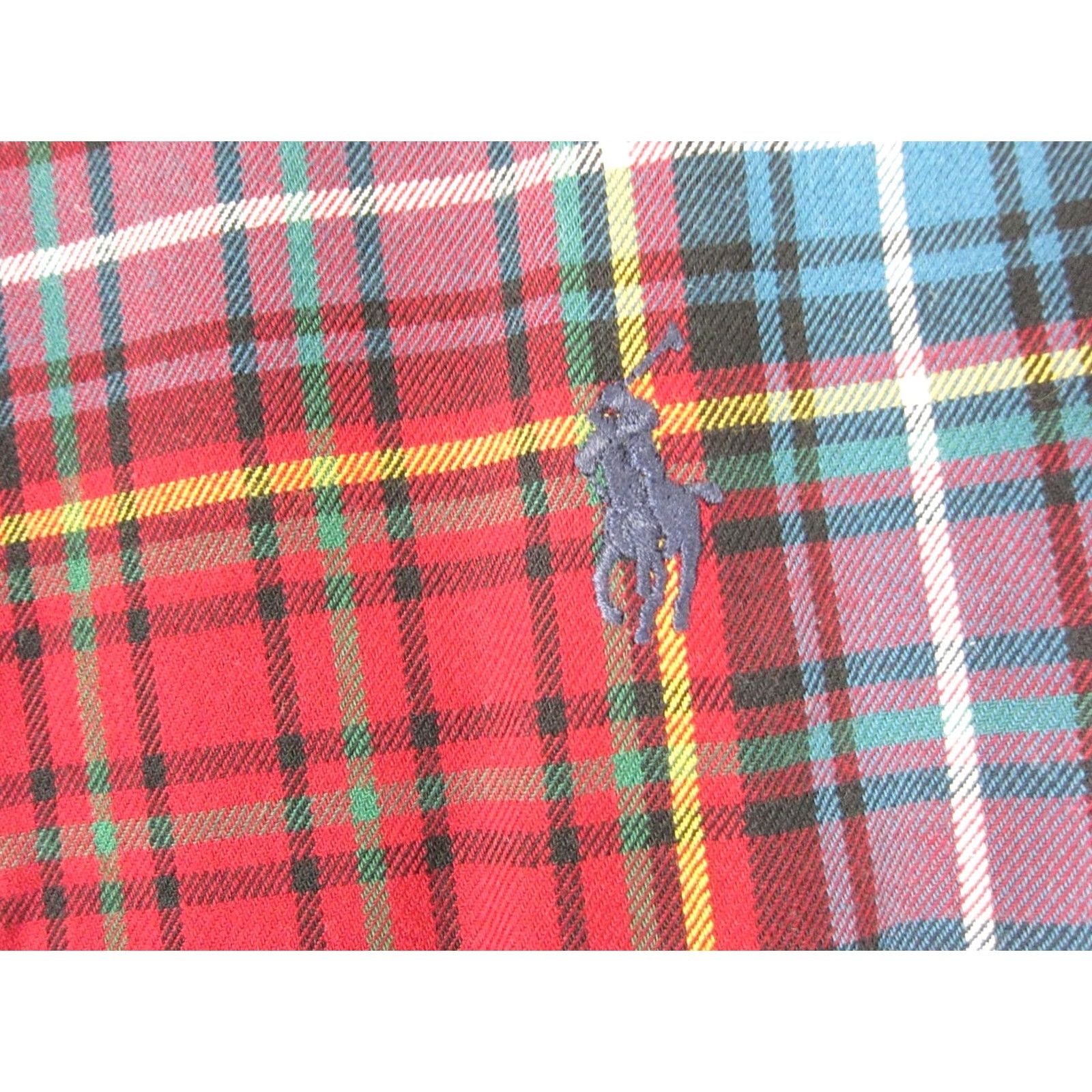 Ralph Lauren Ralph Lauren Shirt Mens Large Red Blue Pony Plaid Cotton Button-Up Long Sleeve Classic Fit Size US L / EU 52-54 / 3 - 3 Thumbnail
