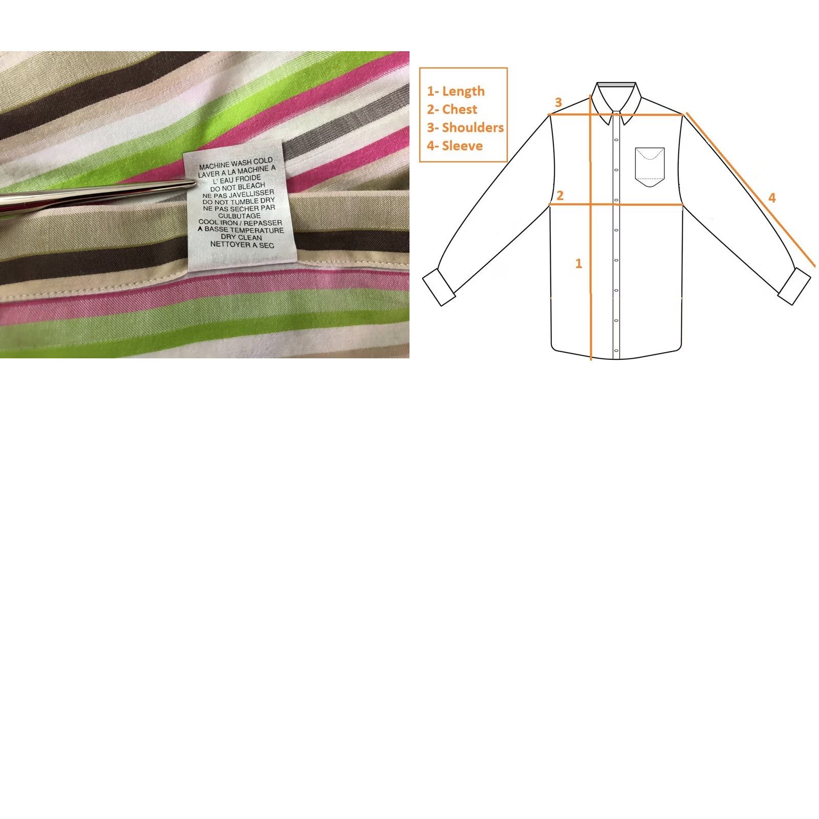 Etro ETRO Mens Shirt Size 44 Multicolor Cotton Striped - US BUYER NOTE Size US XXL / EU 58 / 5 - 9 Thumbnail