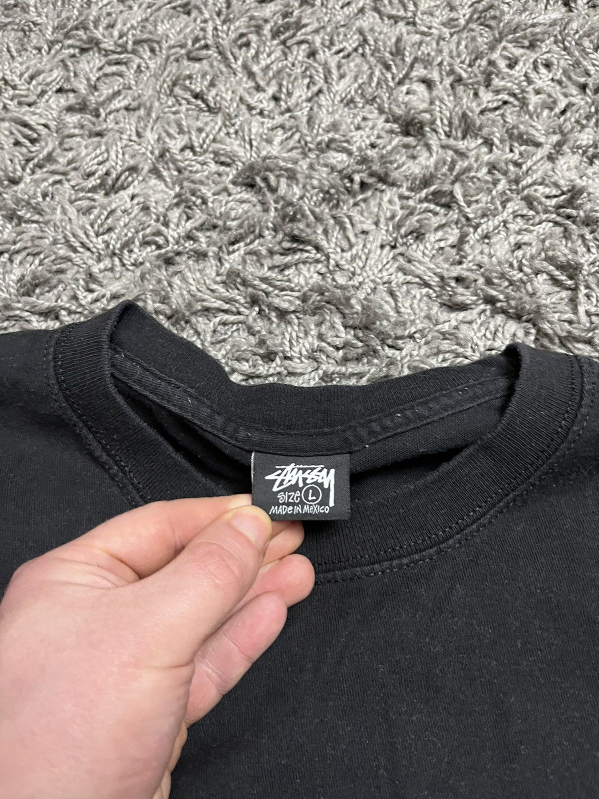 Stussy Stussy World Tour / Basic Tee Oversized - Black/White Size US L / EU 52-54 / 3 - 6 Thumbnail