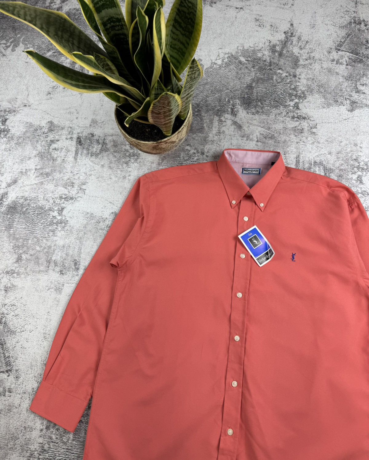 Yves Saint Laurent NEW Tag Yves Saint Laurent YSL 80S Longsleeve Button Shirt Size US L / EU 52-54 / 3 - 4 Thumbnail