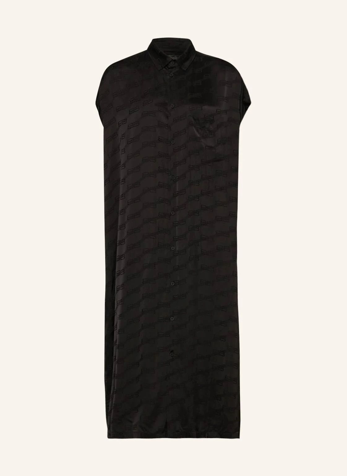 o1in1g1024 BB Monogram Knotted Rawcut Dress in Black