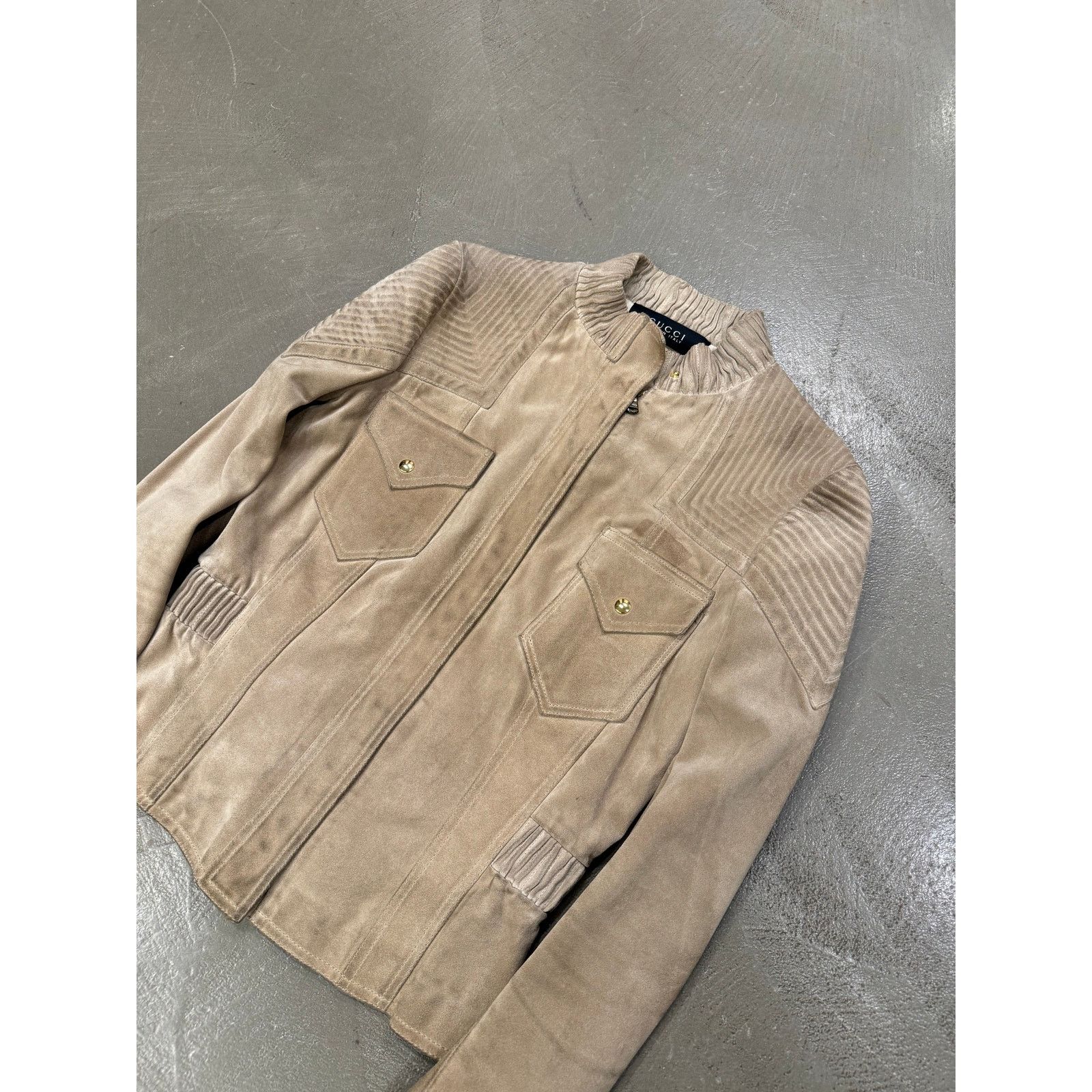 Gucci A/W2004 Gucci by T Ford western paneled suede leather jacket Size US M / EU 48-50 / 2 - 3 Thumbnail