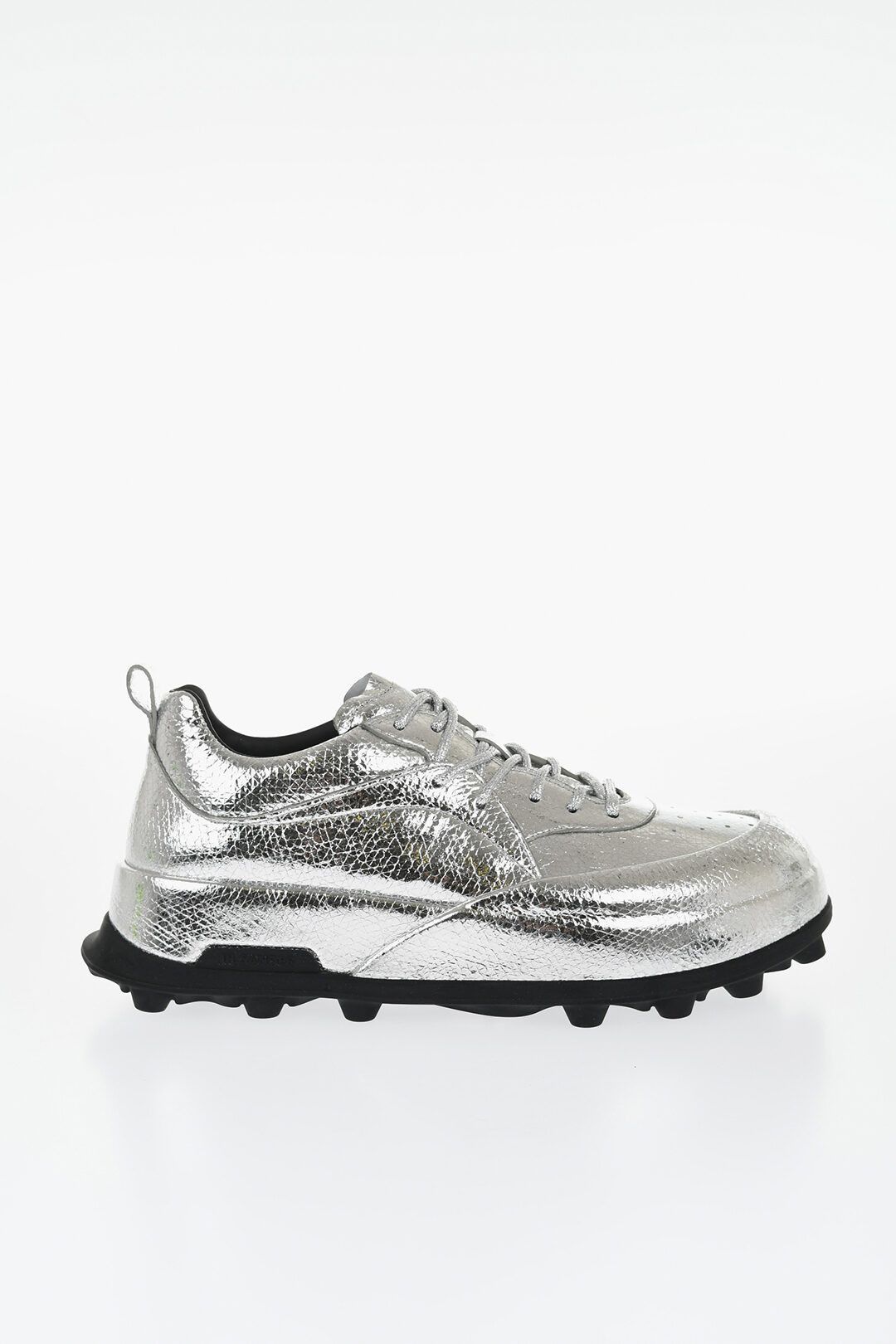 Jil Sander og1mm0625 Leather Lcae-up Sneakers in Silver Size US 8 / EU 41 - 1 Thumbnail