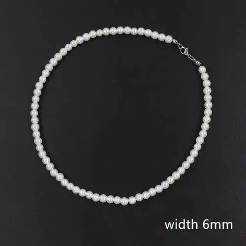 VIBE Pearl Necklace Casual Chain Jewelry Classic Imitation Bead Size ONE SIZE - 3 Thumbnail