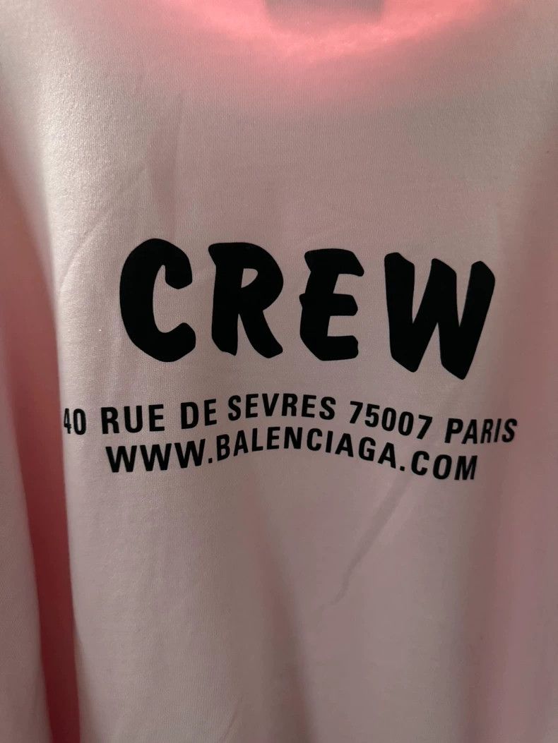 Balenciaga Balenciaga Pink Crew Hoodie 2505-Nextarrow Size US S / EU 44-46 / 1 - 4 Thumbnail