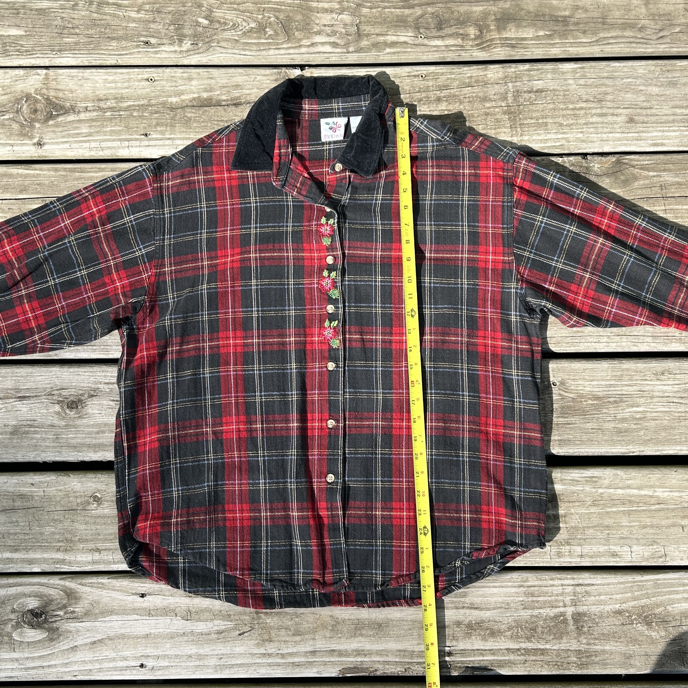 Vintage Vintage Christmas-Theme Flannel Button-Up Shirt Size XL / US 12-14 / IT 48-50 - 5 Thumbnail