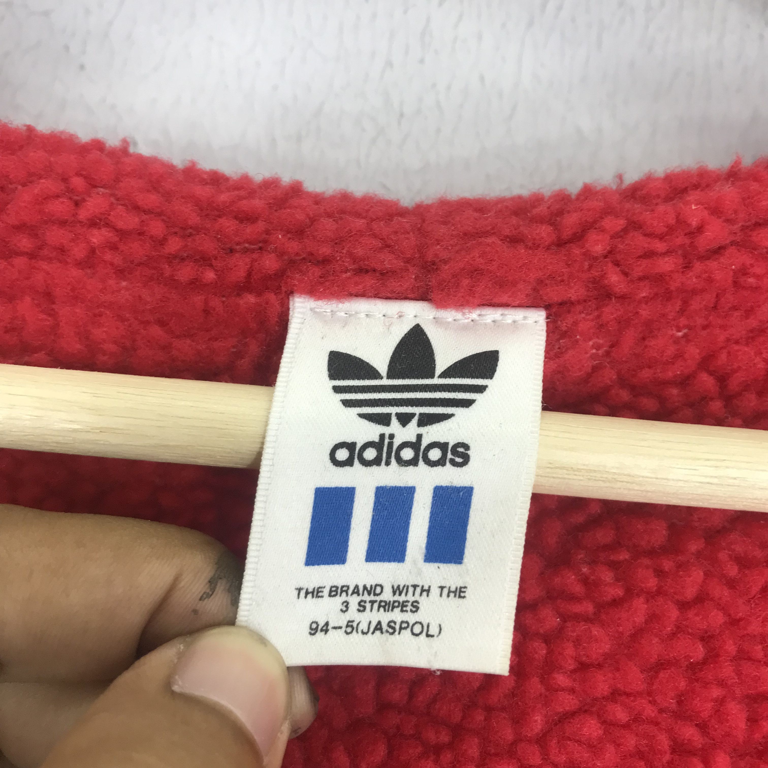Adidas Vintage Adidas Trefoil Sherpa Long Jacket Hoodie Size US L / EU 52-54 / 3 - 12 Thumbnail