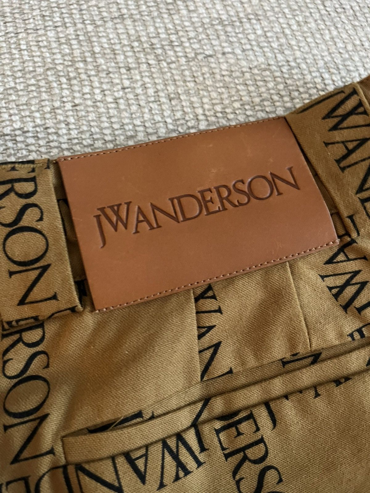 JW Anderson JW Anderson L40814 Men’s Tobacco Straight Fit Mongram Cargos Size US 30 / EU 46 - 3 Thumbnail
