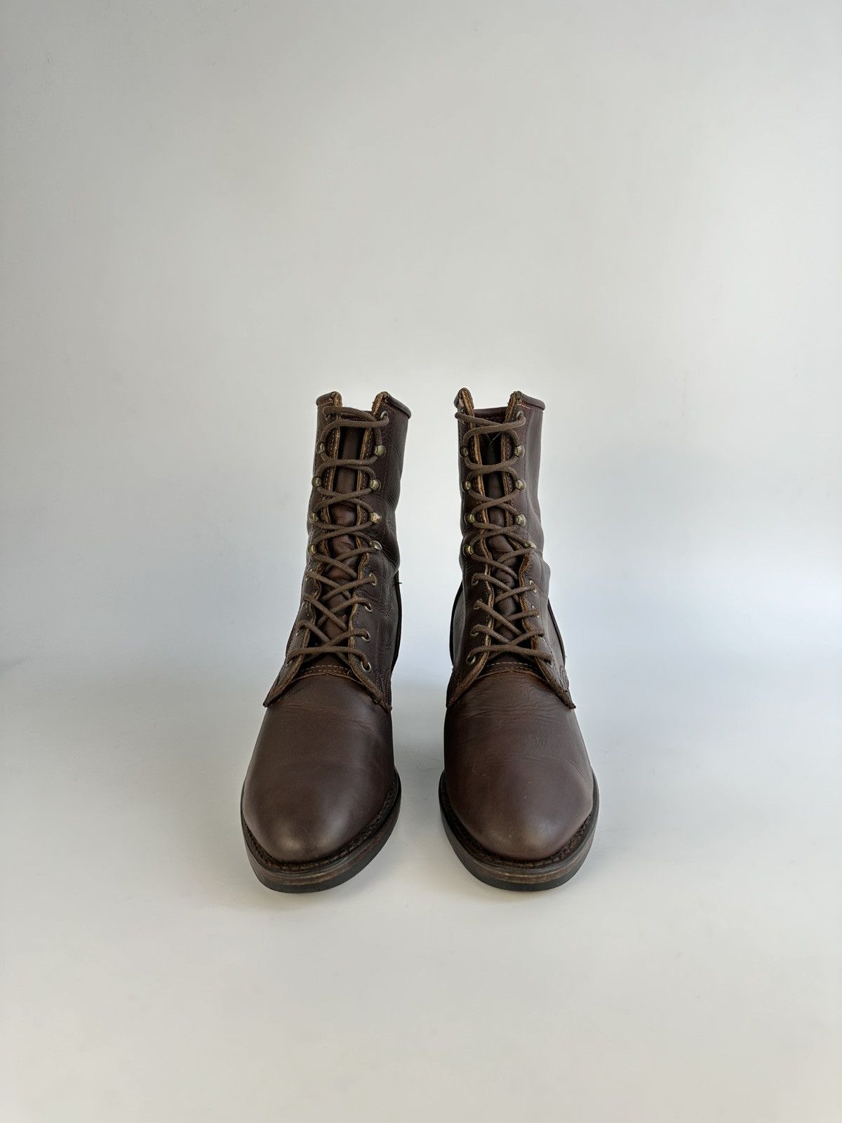 Durango Durango 10M Leather Packer Boots Lace Up Western Vibram Sole Size US 10 / IT 40 - 3 Thumbnail