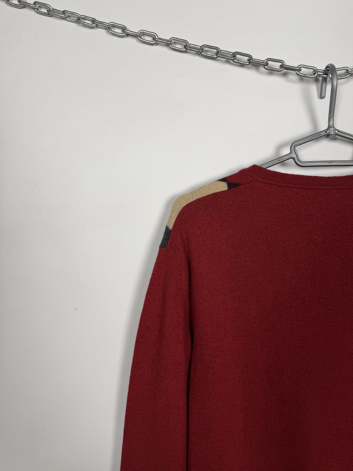 Burberry Men’s Burberry Argyle Wool V-Neck Sweater Pullover Size M-L Size US M / EU 48-50 / 2 - 12 Thumbnail