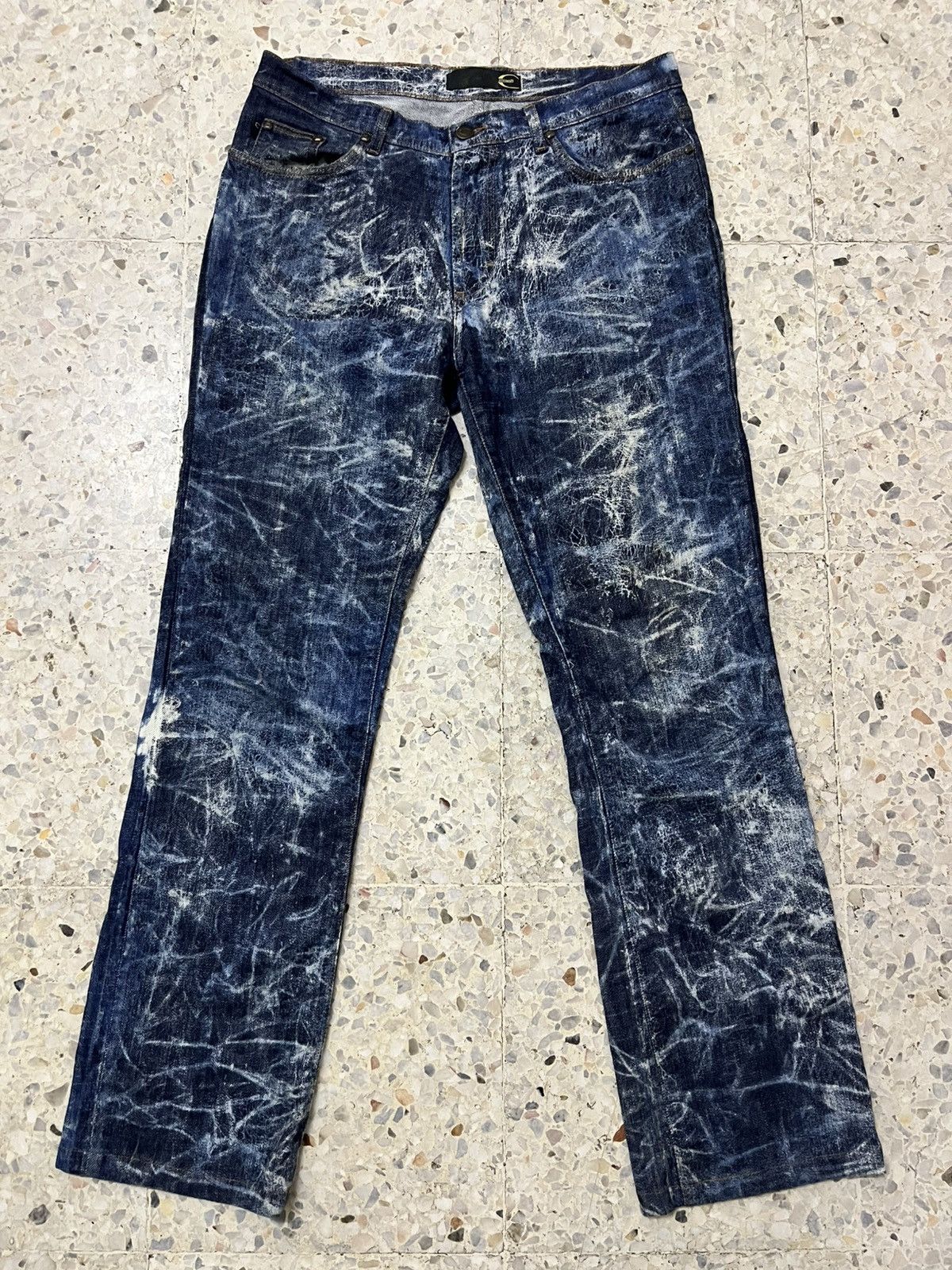 JUST CAVALLI ACID WASH DENIM VINTAGE Y2K MADE IN ITALY