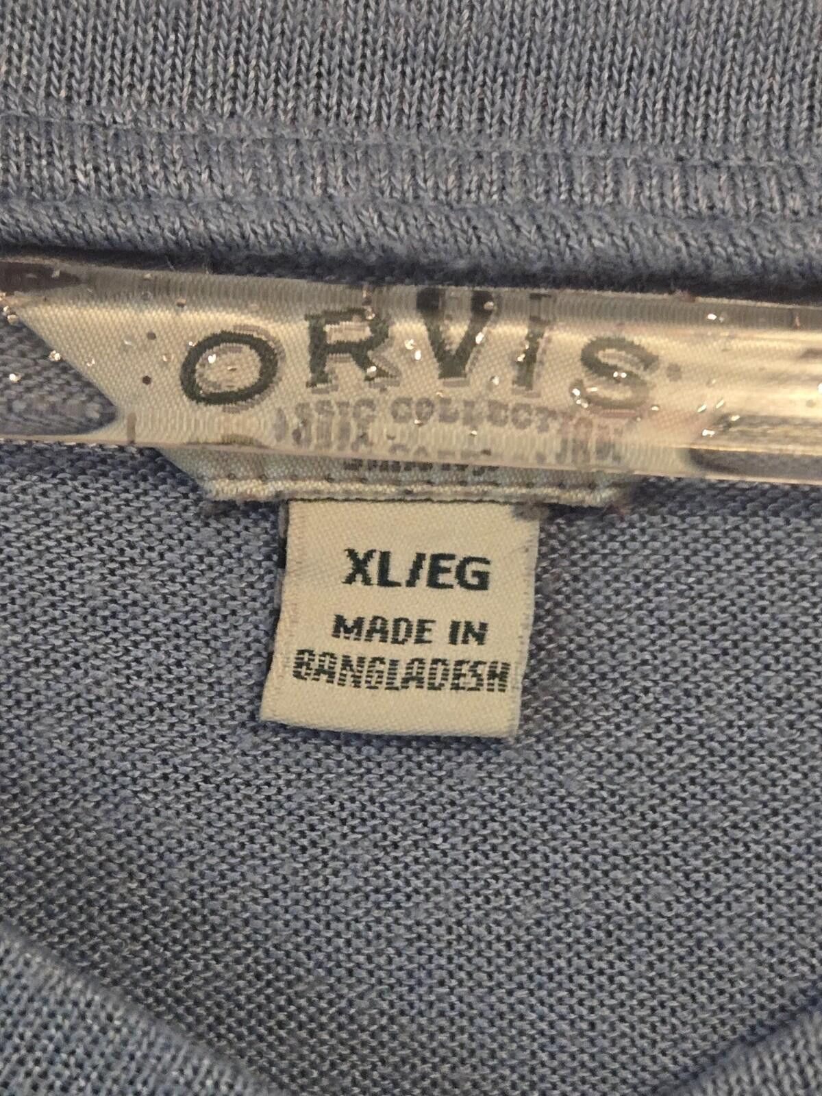 Orvis Short-sleeve V-Neck Knit Shirt Elevated Basics Minimalist Size XL / US 12-14 / IT 48-50 - 3 Thumbnail