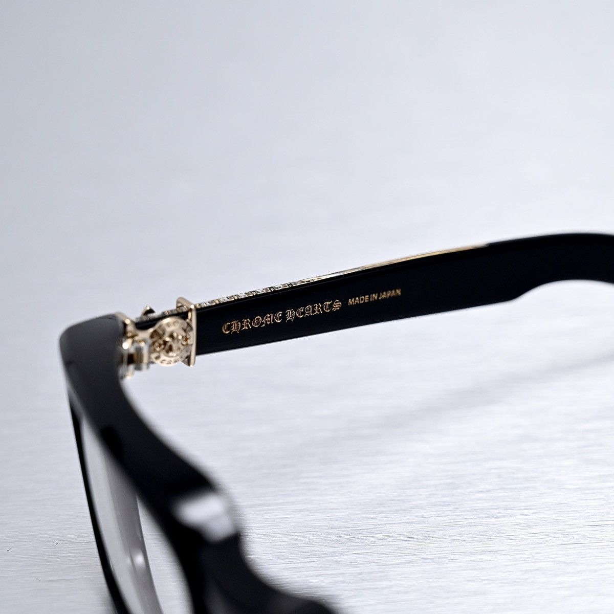Chrome Hearts CHROME HEARTS SEE YOU IN TEA BLACK GOLD PLATED GLASSES Size ONE SIZE - 9 Thumbnail