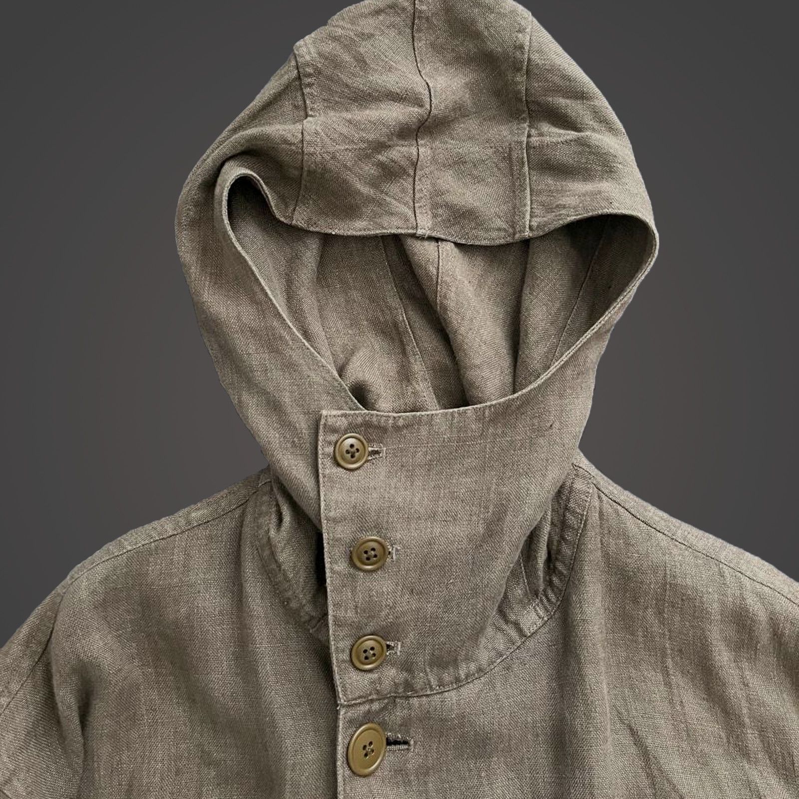 Y's × Yohji Yamamoto ⚡RARE⚡ Yohji Yamamoto Y’s for Men 80s linen coat Size US XL / EU 56 / 4 - 4 Thumbnail