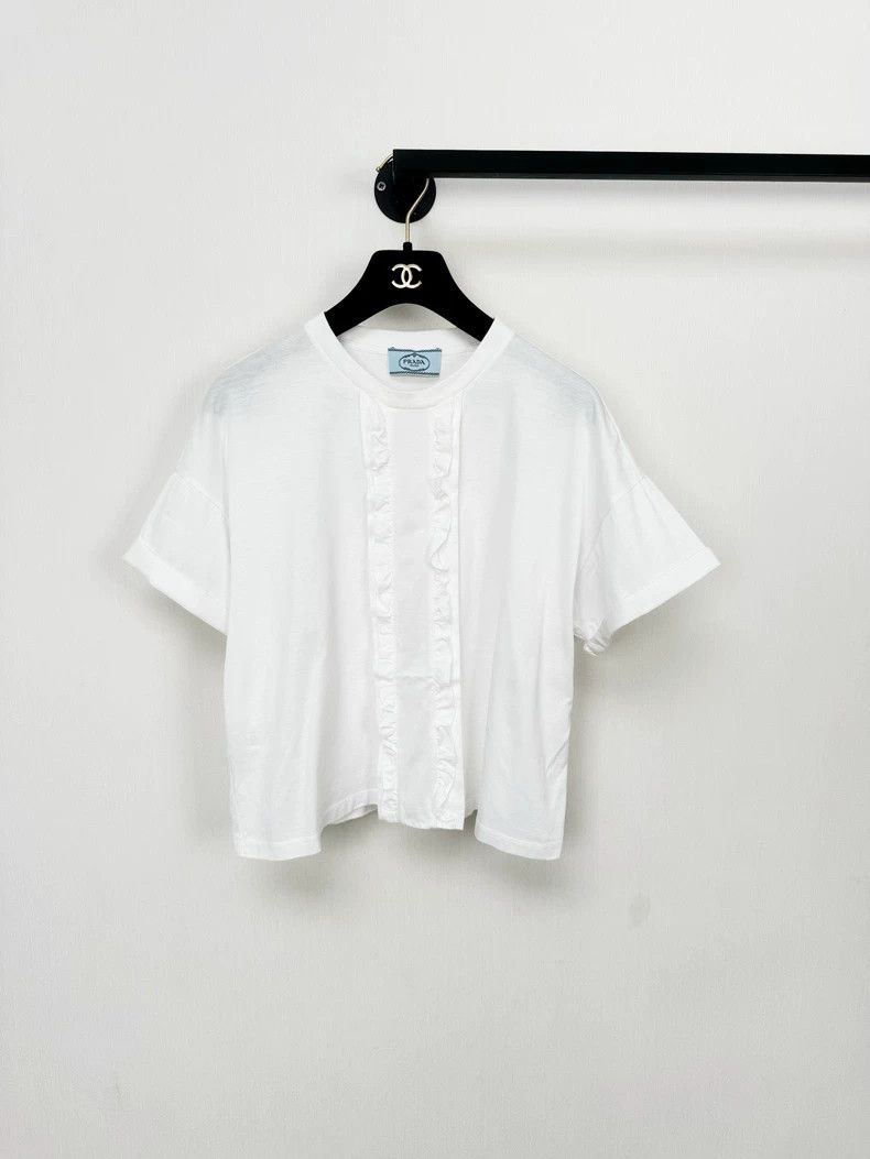 Prada Prada White short-sleeved T-shirt 2502-Nextarrow Size US M / EU 48-50 / 2 - 1 Thumbnail