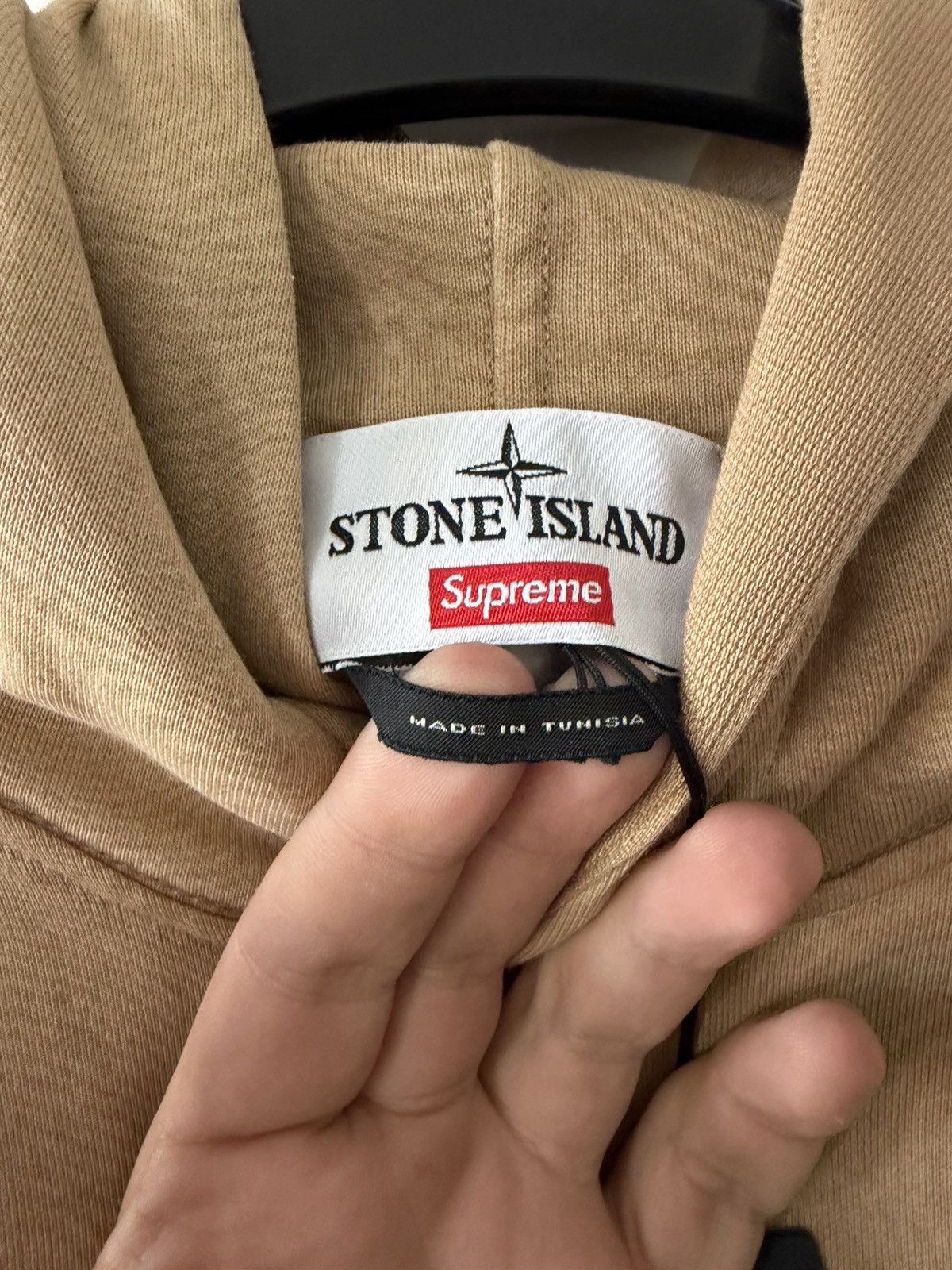 Stone Island × Supreme Stone Island Supreme Hoodie Beige Size US L / EU 52-54 / 3 - 3 Thumbnail