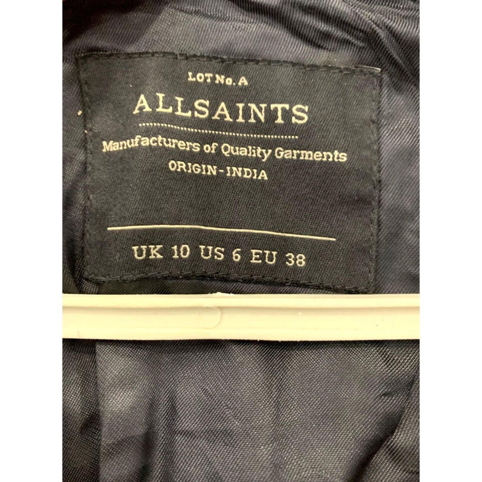 Allsaints AllSaints Cargo Biker Leather Jacket Black Women’s US 6 EU 38 Moto Quilted Womens Size M / US 6-8 / IT 42-44 - 3 Thumbnail