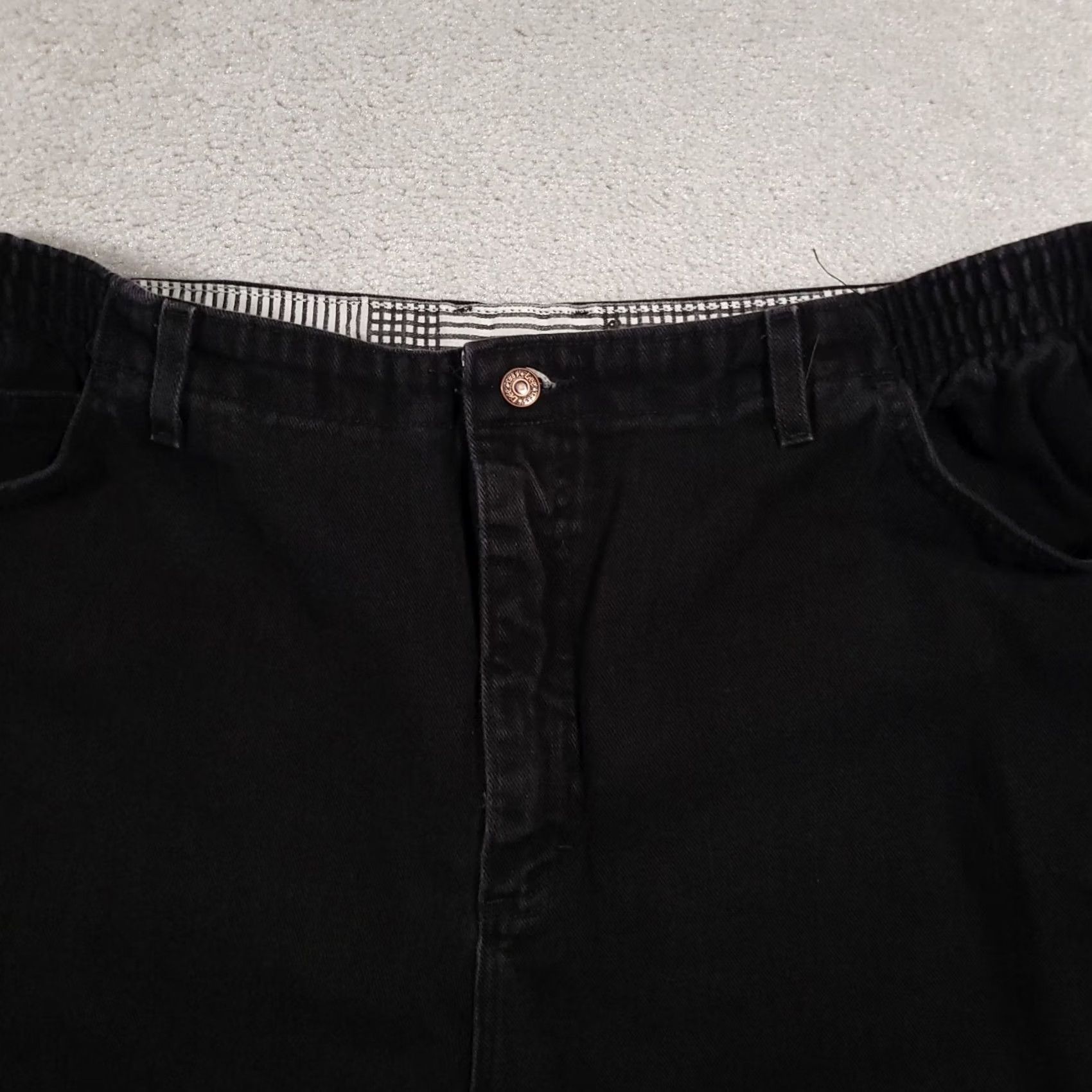 Lee VINTAGE Lee Jeans Shorts Women's 40" Waist 7" Inseam Stretch Black Denim سب Size 27" / US 4 / IT 40 - 3 Thumbnail