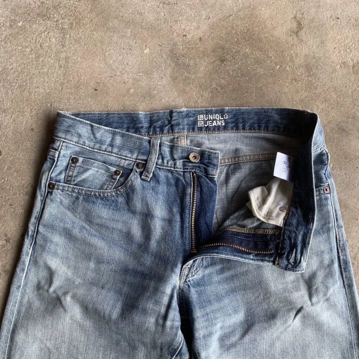 Kaihara Denim REDLINE‼️Japanese Vintage LightWash DistressedDenim Selvedge Size US 32 / EU 48 - 7 Thumbnail