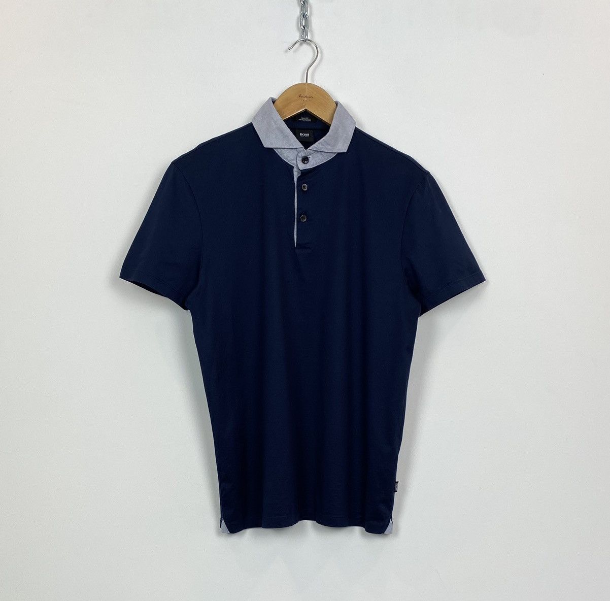 Hugo Boss Hugo Boss Slim Fit Mercerised Short Sleeve Polo Shirt Blue Size US M / EU 48-50 / 2 - 1 Thumbnail