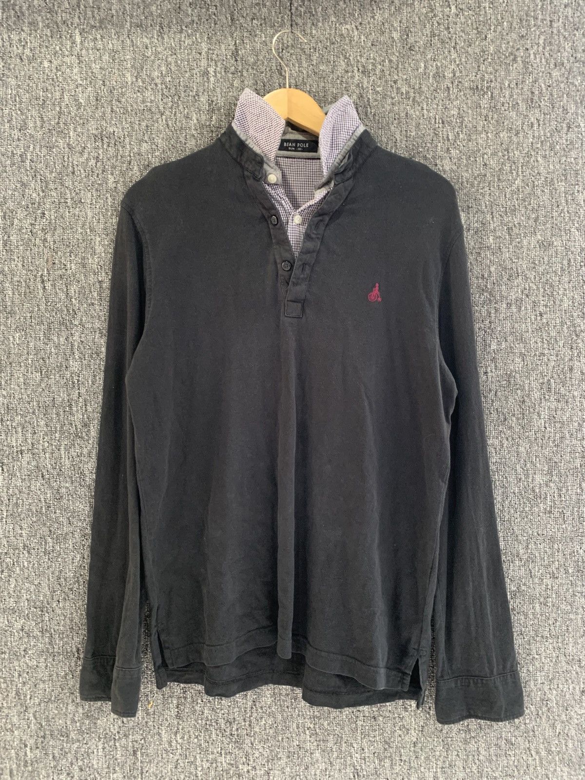 BEANPOLE × Vintage Bean Pole Vtg 90s Style Double Layer Black Long Sleeve Size US L / EU 52-54 / 3 - 2 Thumbnail