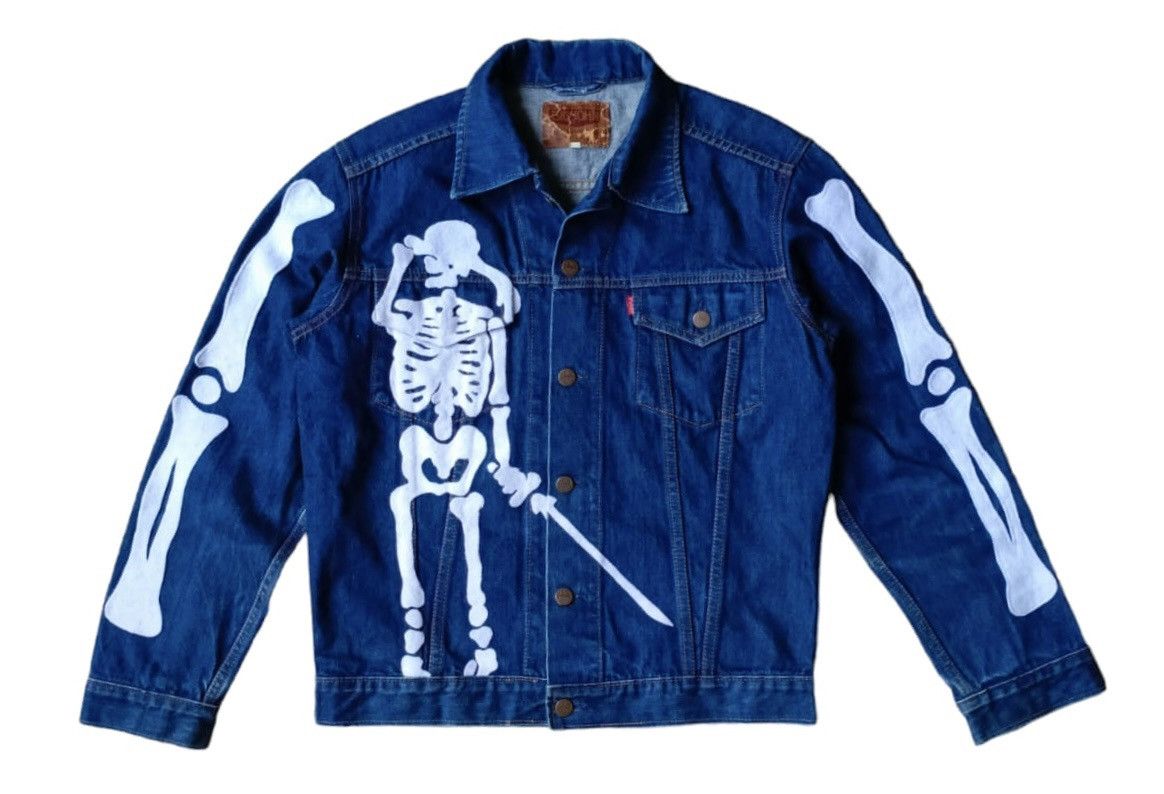 Custom Skeleton Denim Jacket