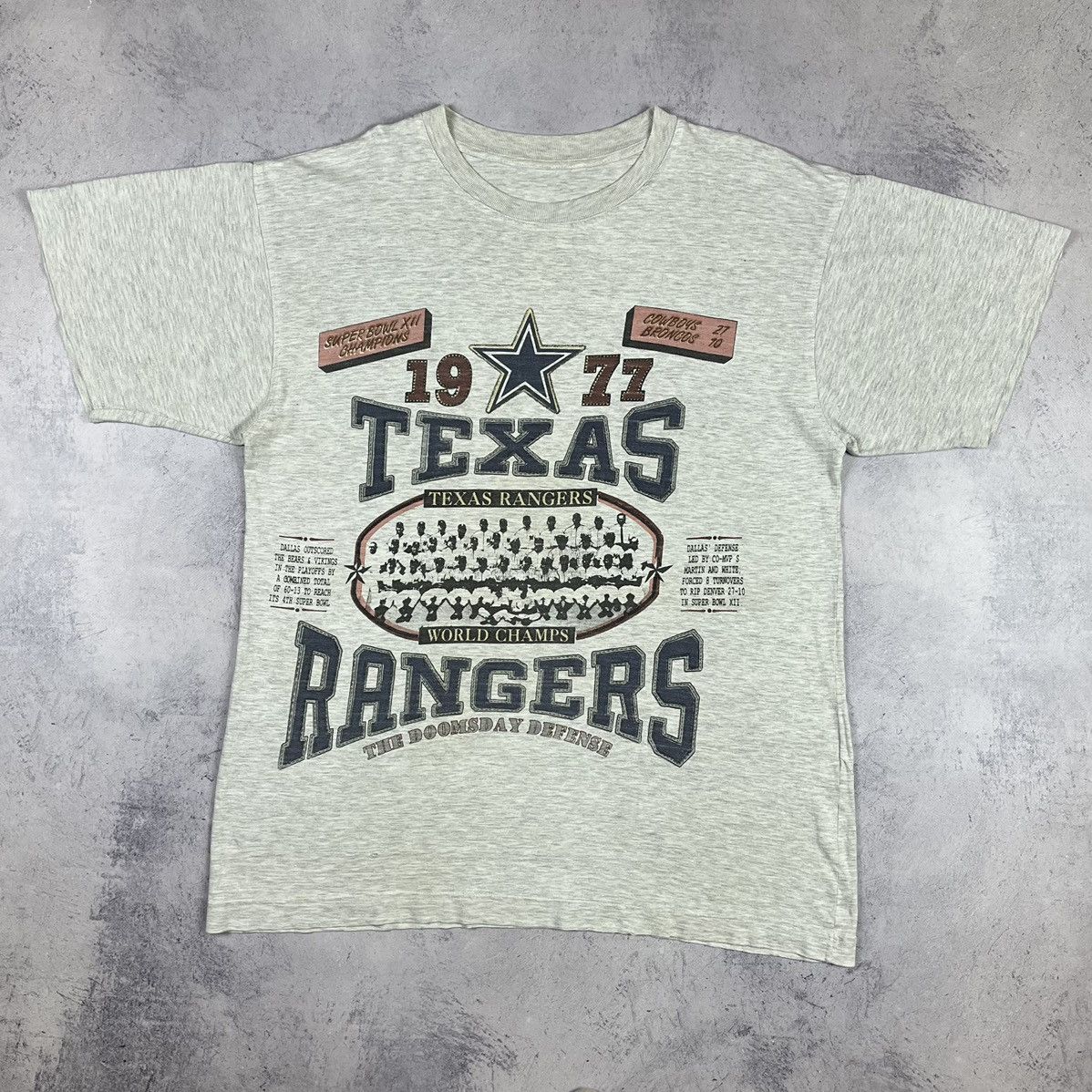 MLB Vintage Texas Rangers double sided print MLB tee 90’s Size US XL / EU 56 / 4 - 3 Thumbnail