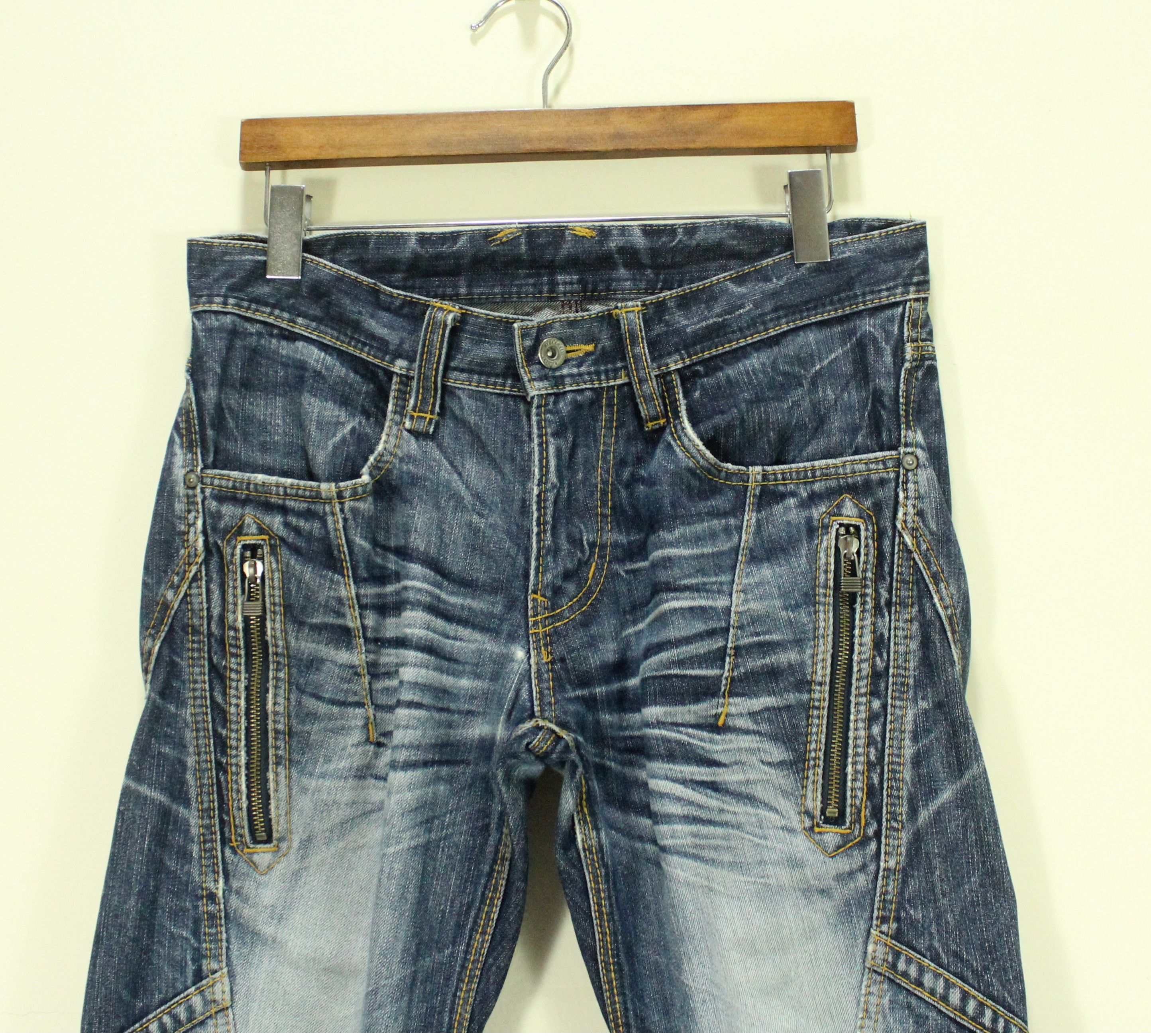 Matsuda Flared NICOLE HIDEAWAYS Denim Distressed kAPITAL LGB Style Size US 32 / EU 48 - 5 Thumbnail