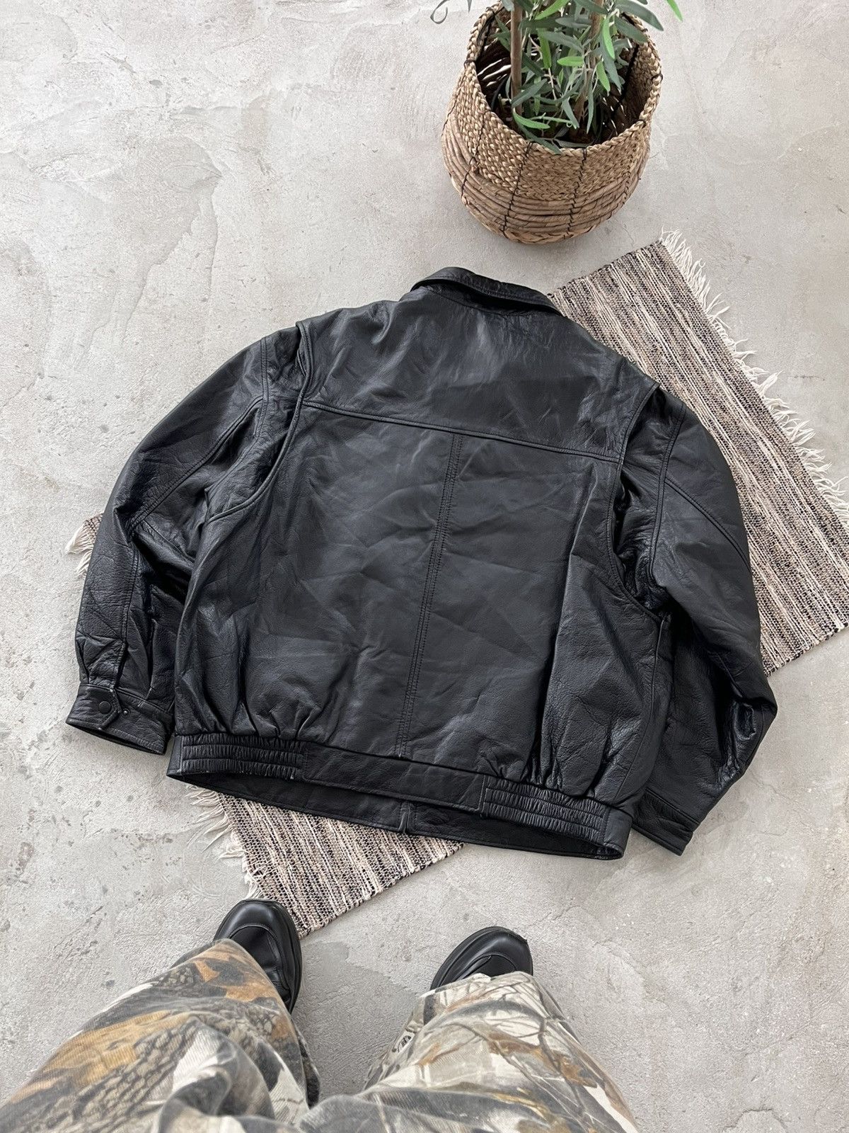 Genuine Leather Vintage Avantgarde Black Leather Coach Bomber Jacket Y2K Size US XXL / EU 58 / 5 - 2 Thumbnail