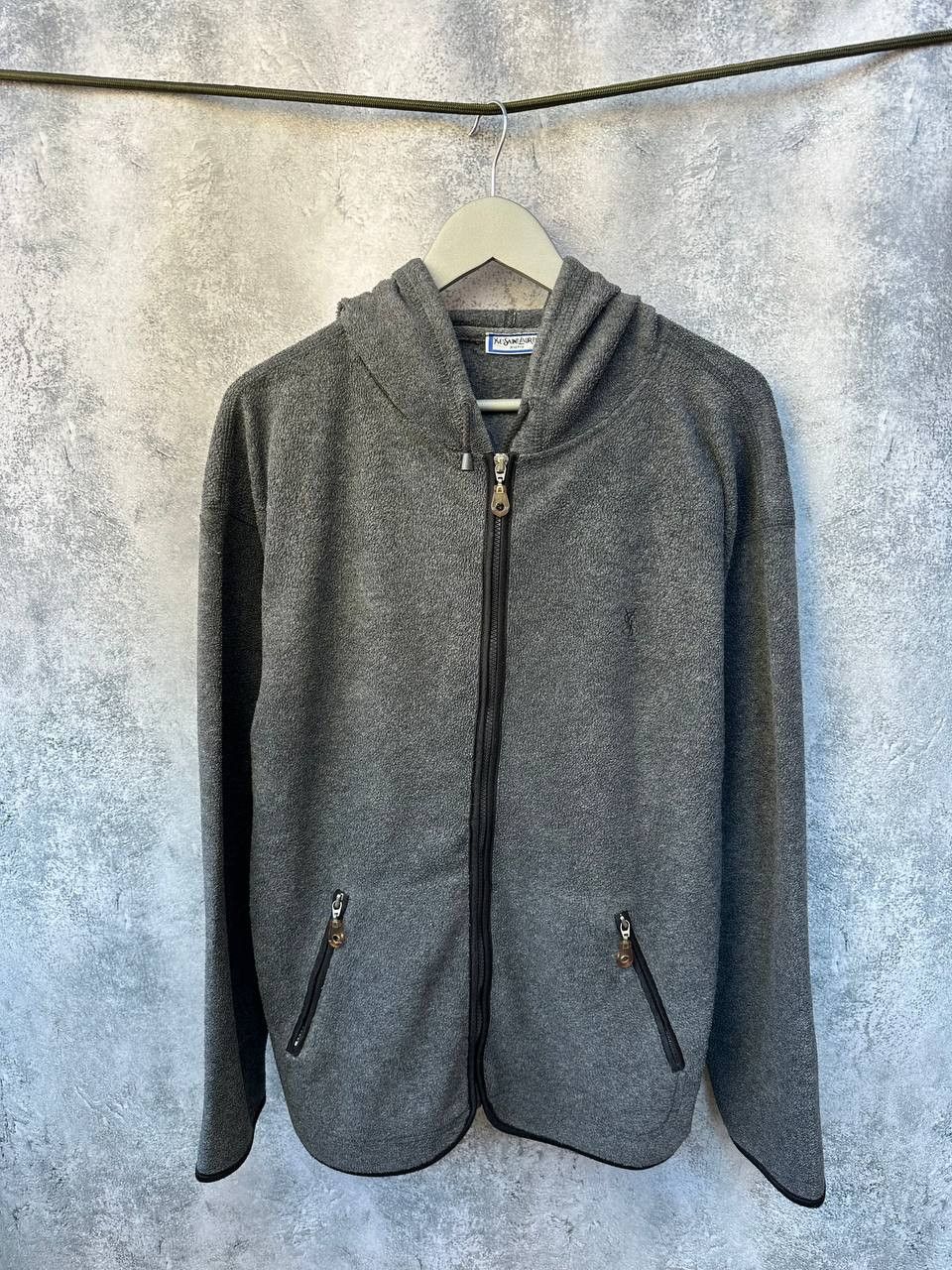 Yves Saint Laurent Yves Saint Laurent Full Zip Fleece Hoodie Gray Vintage Size US L / EU 52-54 / 3 - 2 Thumbnail