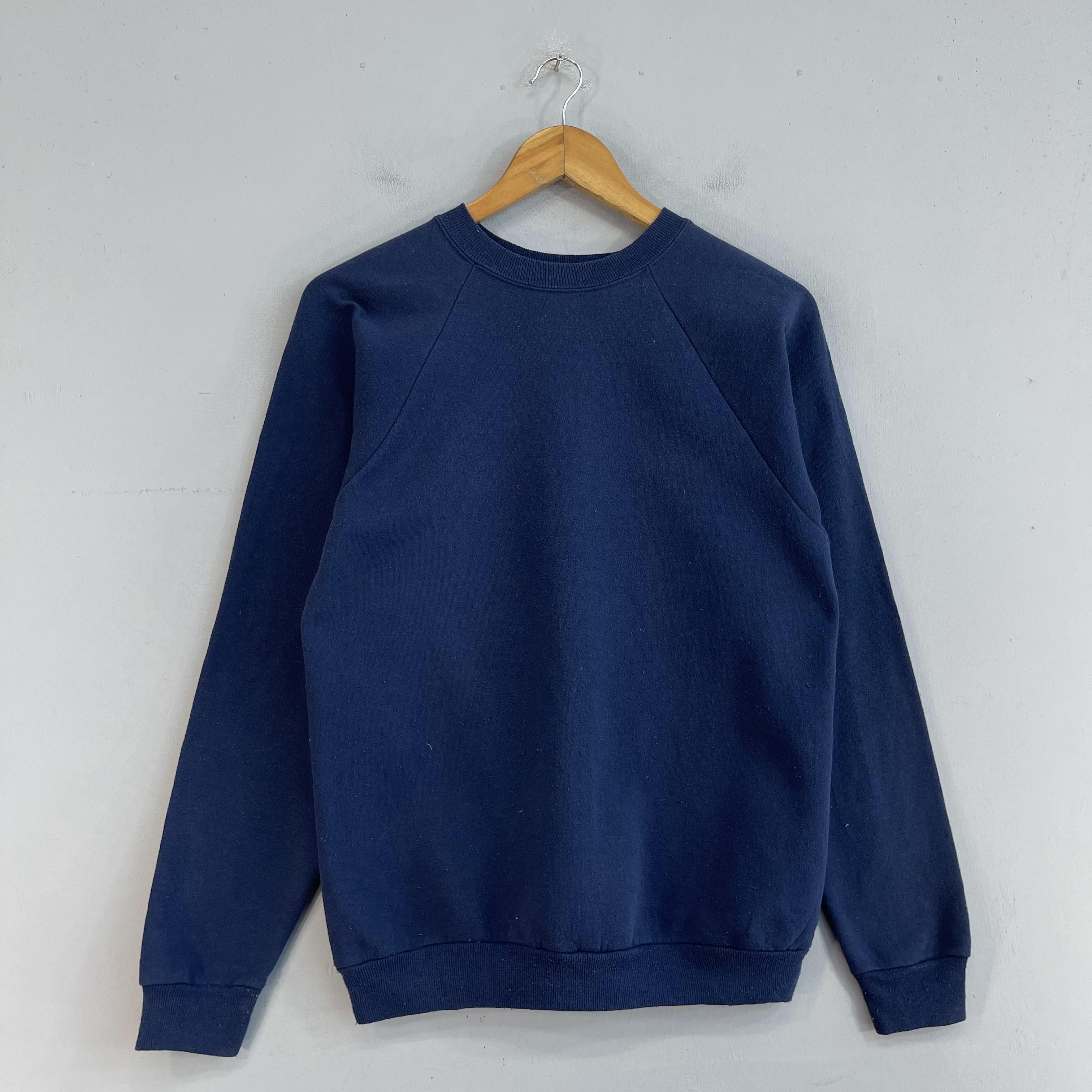 Hanes × Vintage Vintage Hanes Sportswear Plain Blue Teen Sweatshirt Size US S / EU 44-46 / 1 - 3 Thumbnail
